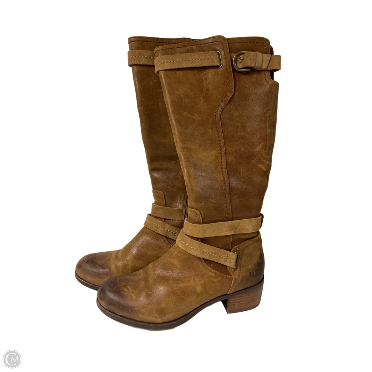 Boots Designer By Ugg In Brown, Size: 8