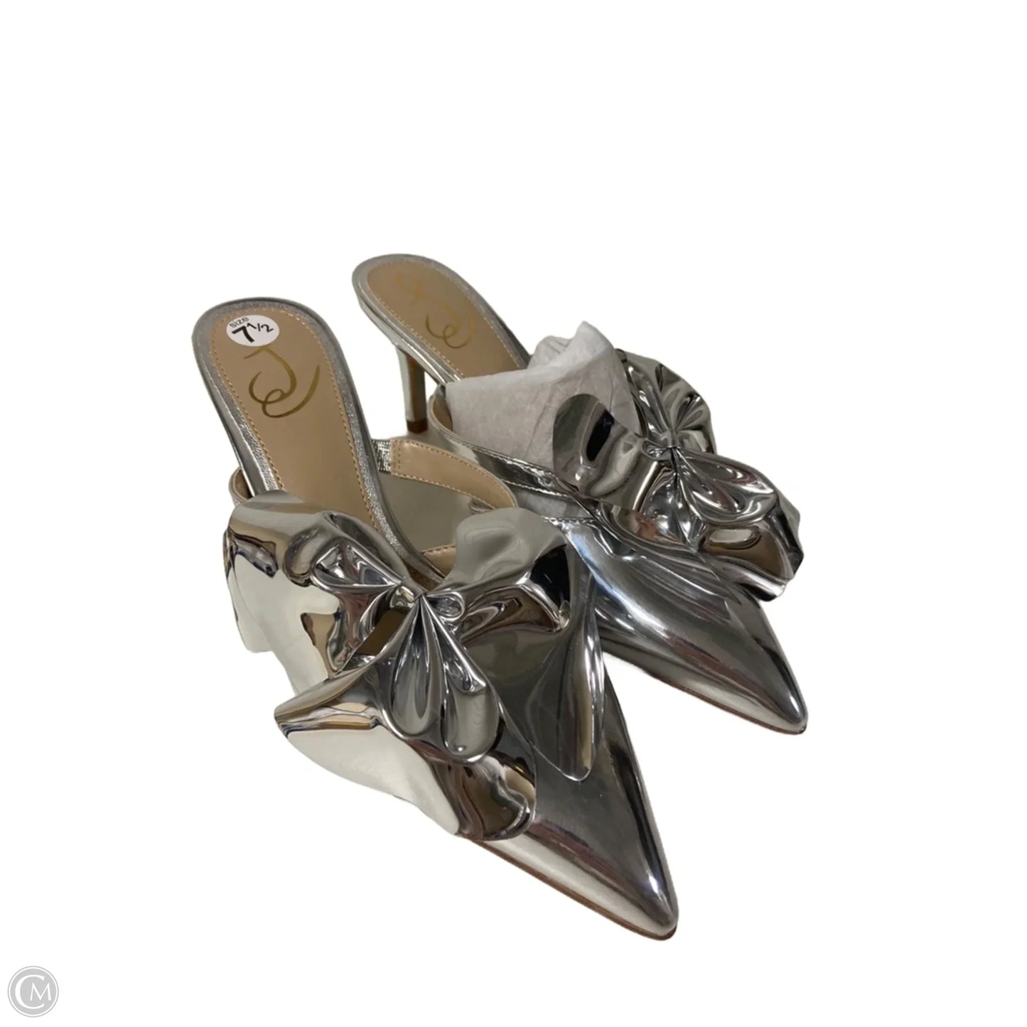 Shoes Heels Kitten By Jessica Simpson In Silver, Size: 7.5