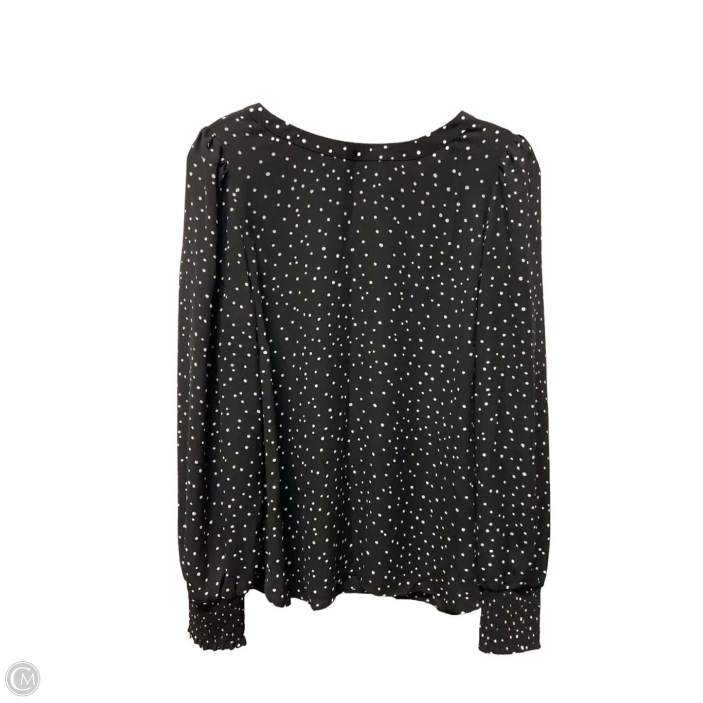 Top Long Sleeve By Loft In Polkadot Pattern, Size: M