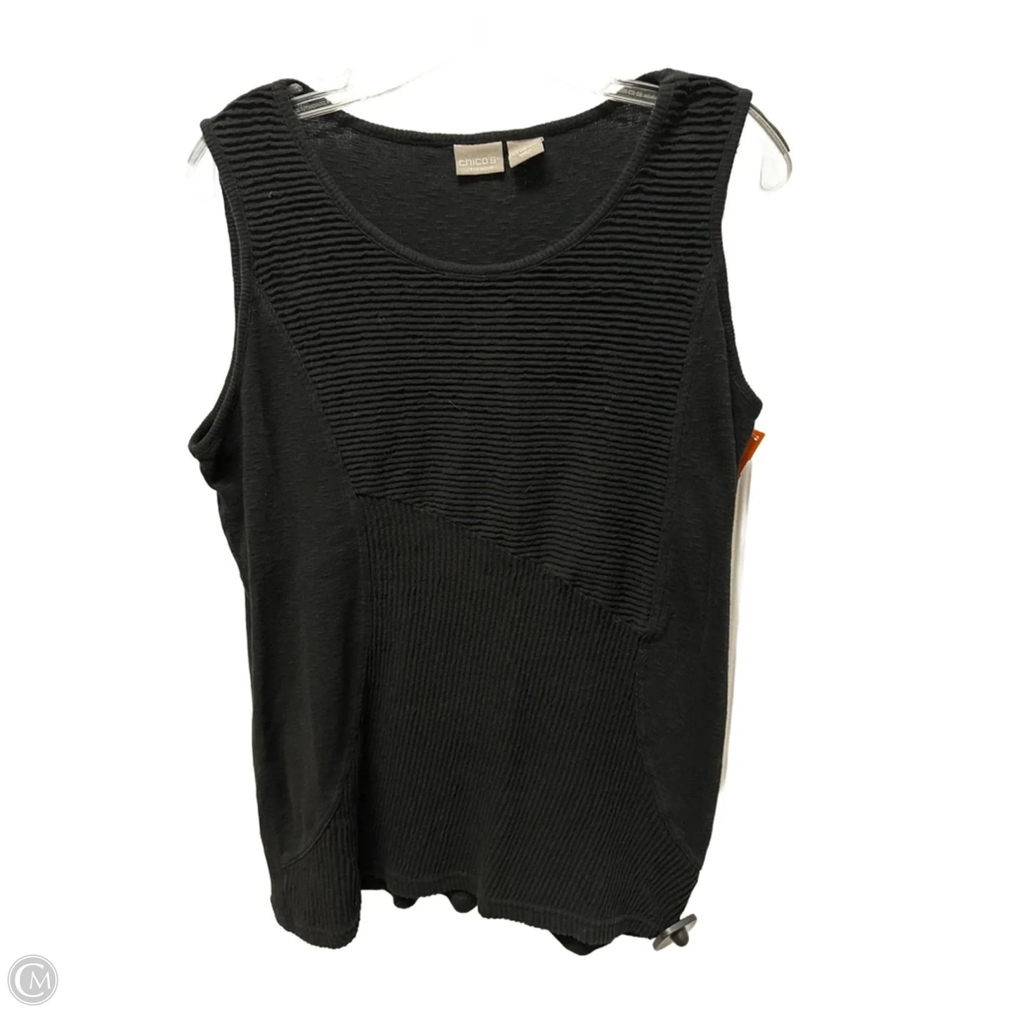 Top Sleeveless By Chicos In Black, Size: 2x