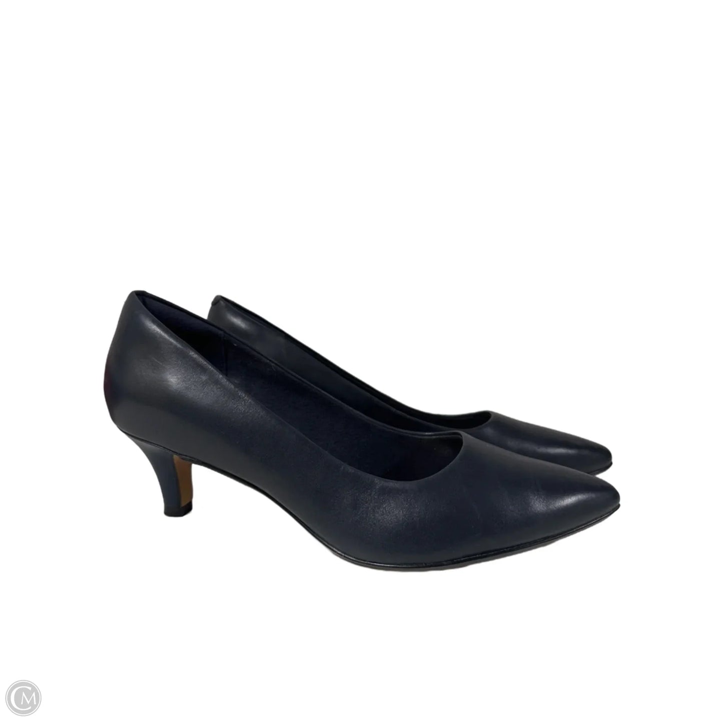 Shoes Heels Block By Clarks In Navy, Size: 9