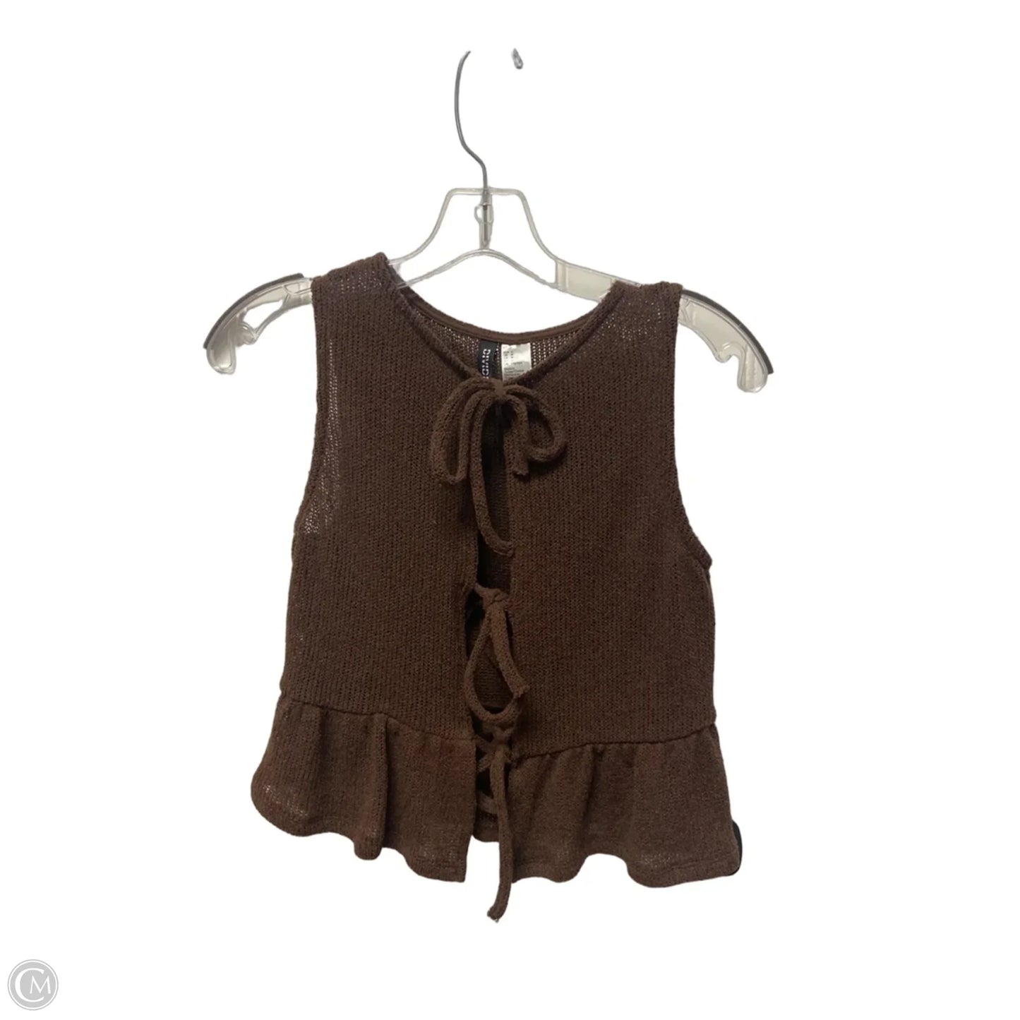 Top Sleeveless By Divided In Brown, Size: M