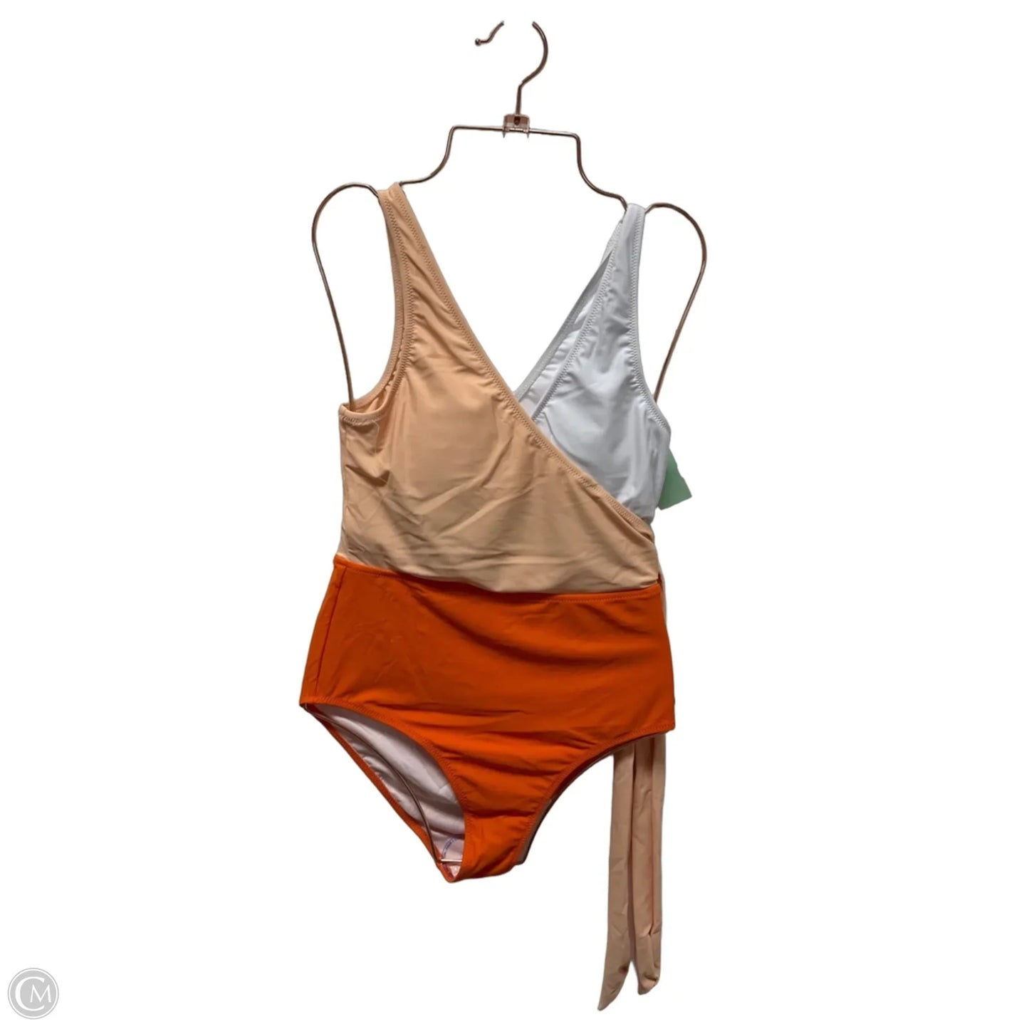 Swimsuit By Clothes Mentor In Orange & White, Size: S