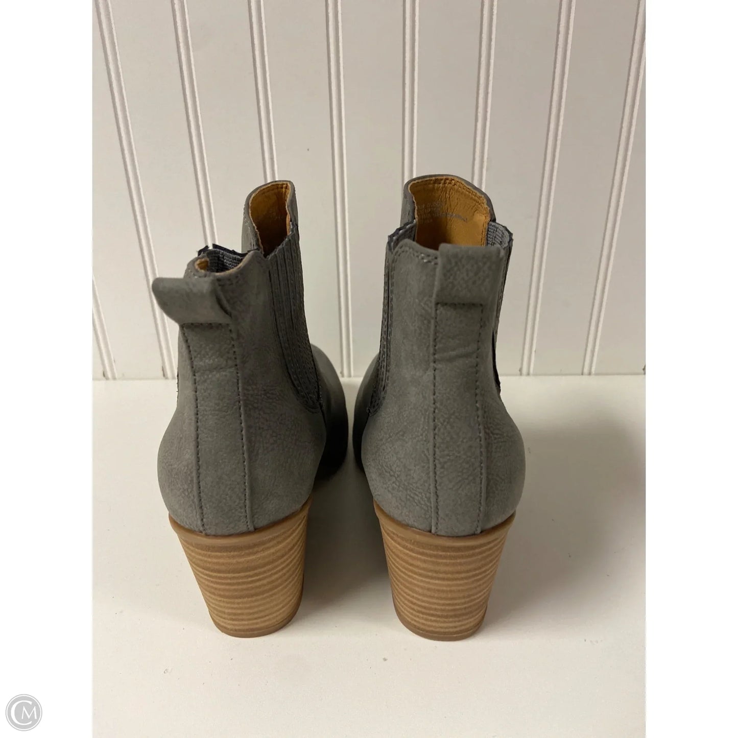 Boots Ankle Heels By Korks In Grey, Size: 7