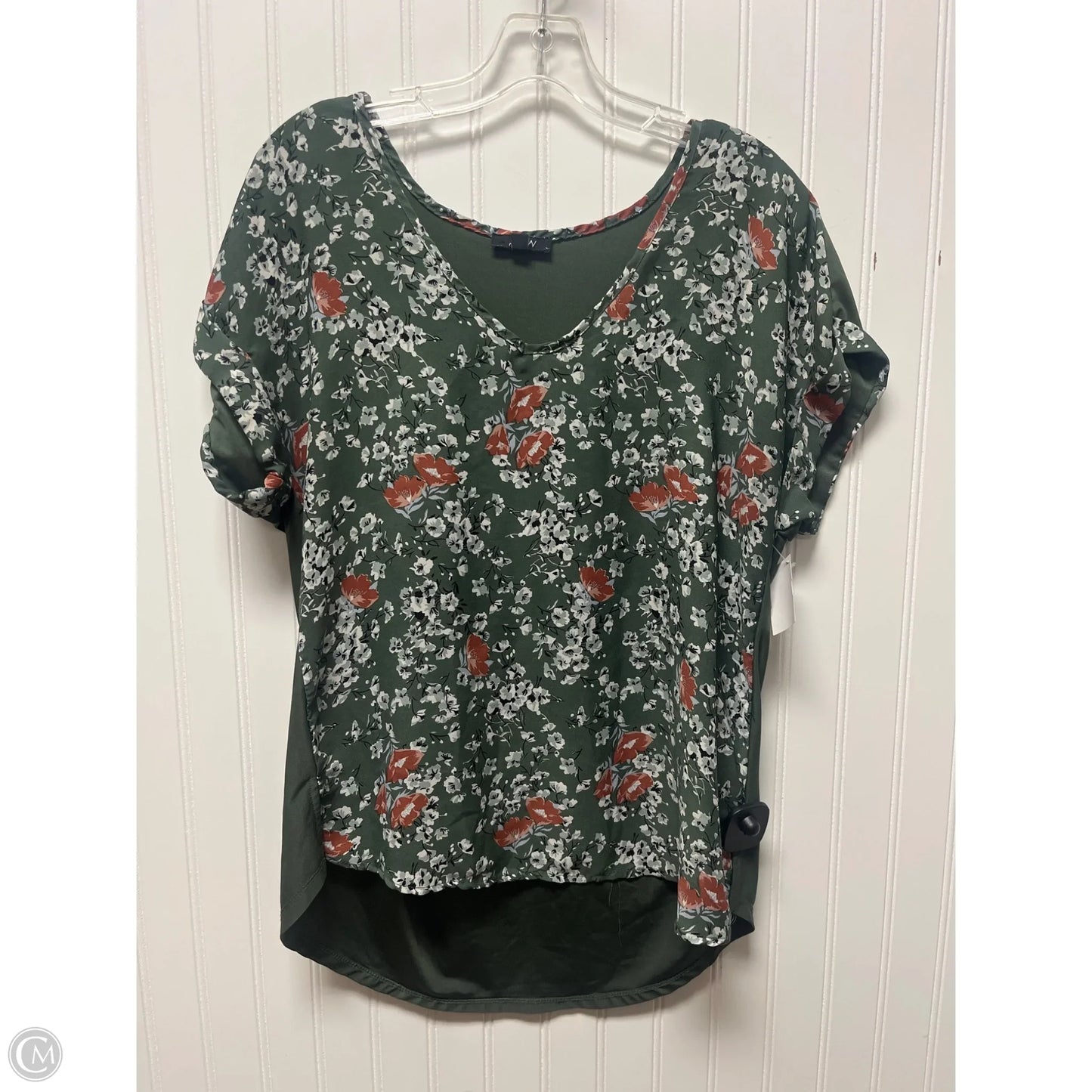 Top Short Sleeve By Auw In Green, Size: S