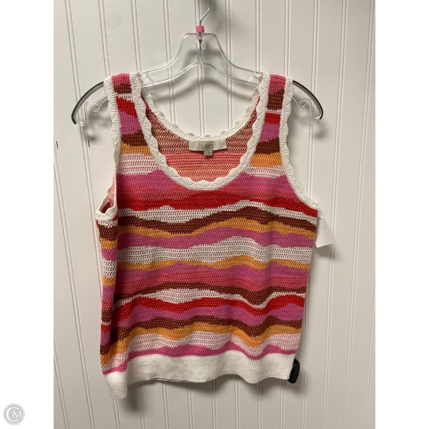 Top Sleeveless By Loft In Multi-colored, Size: S