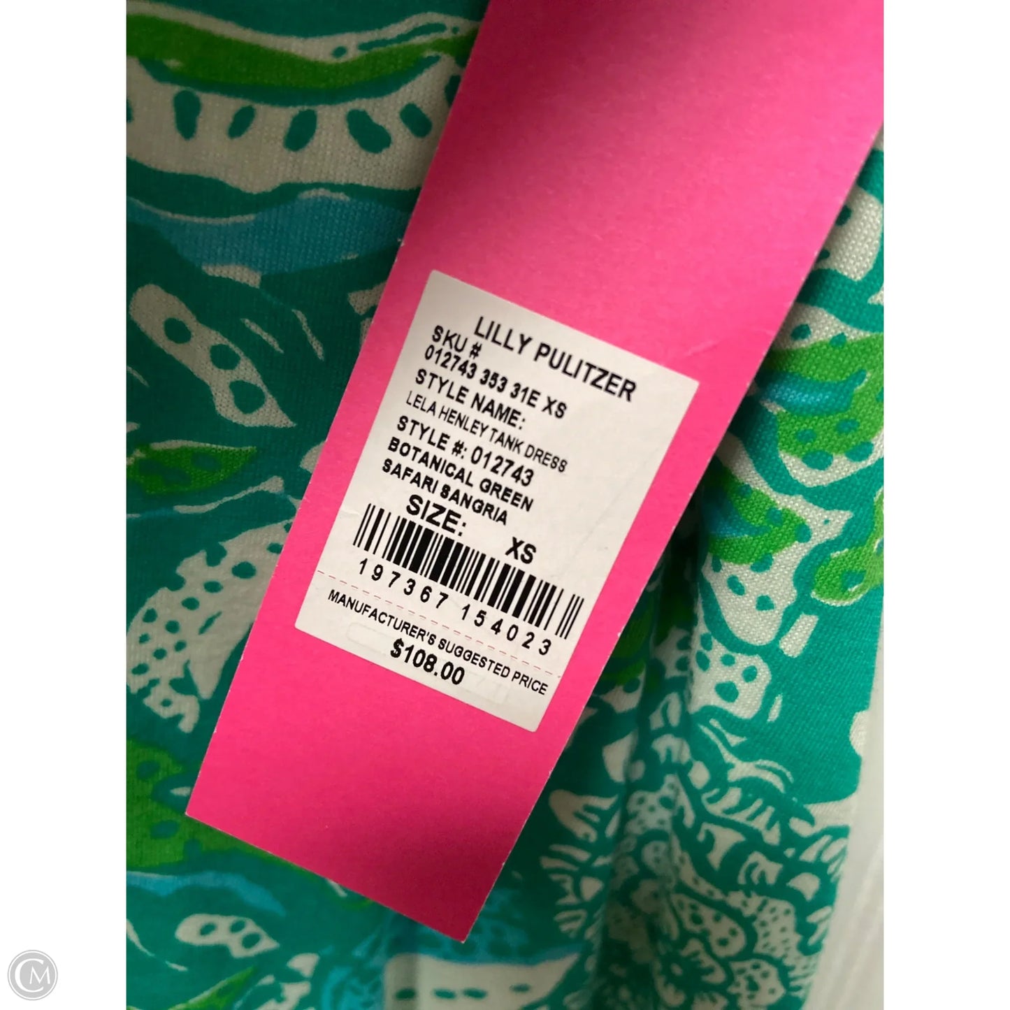 Dress Designer By Lilly Pulitzer In Green & White, Size: Xs