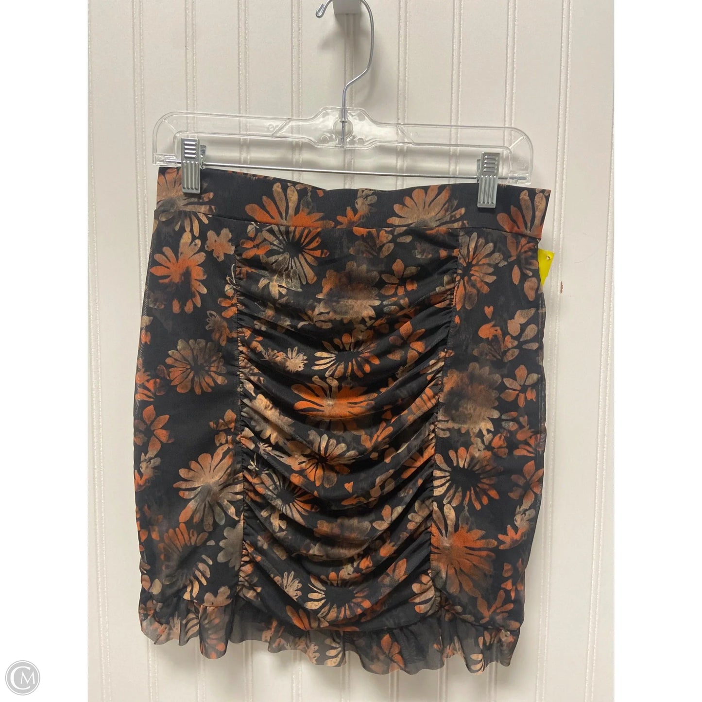 Skirt Mini & Short By Free People In Black & Orange, Size: 8