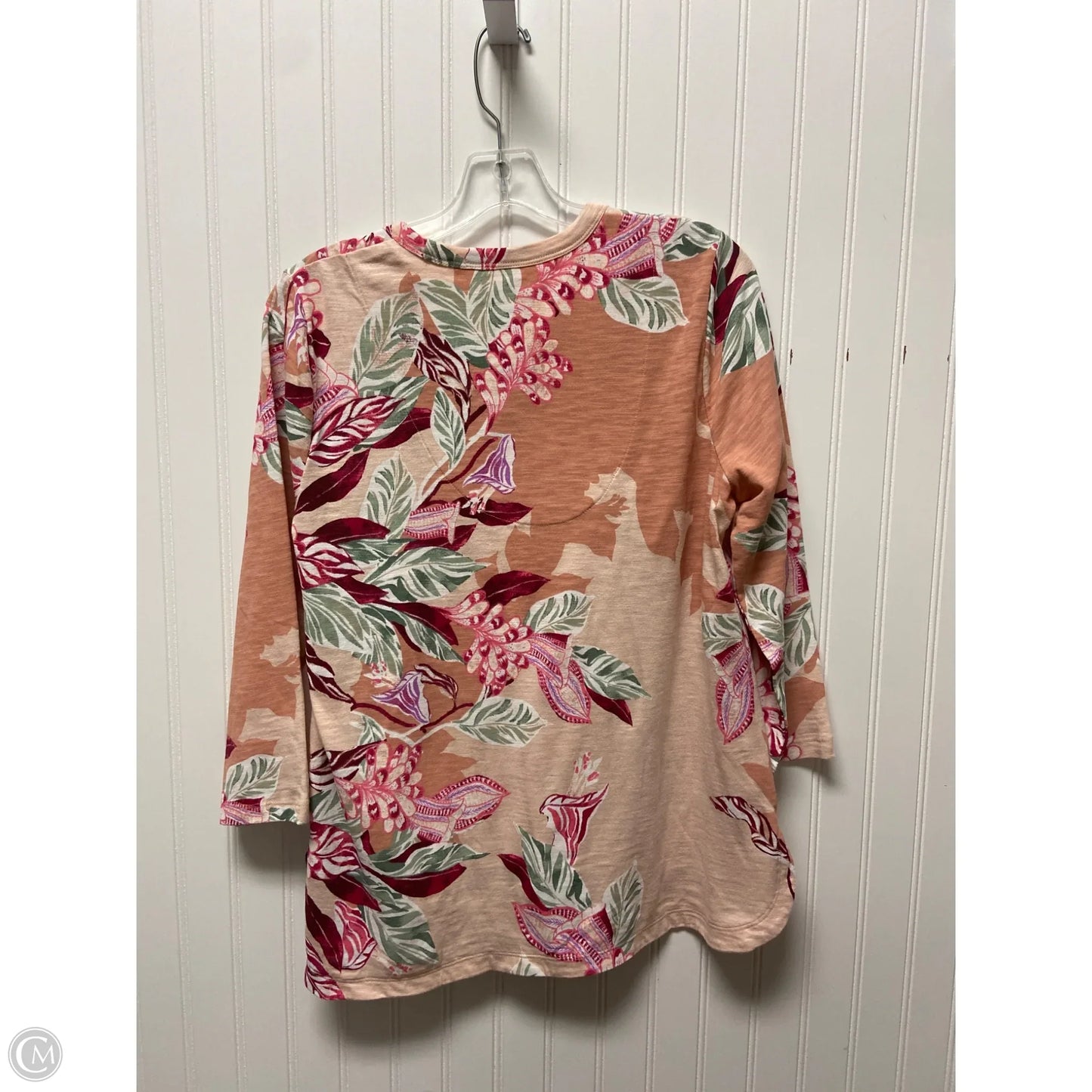 Top Long Sleeve By Chicos In Floral Print, Size: M