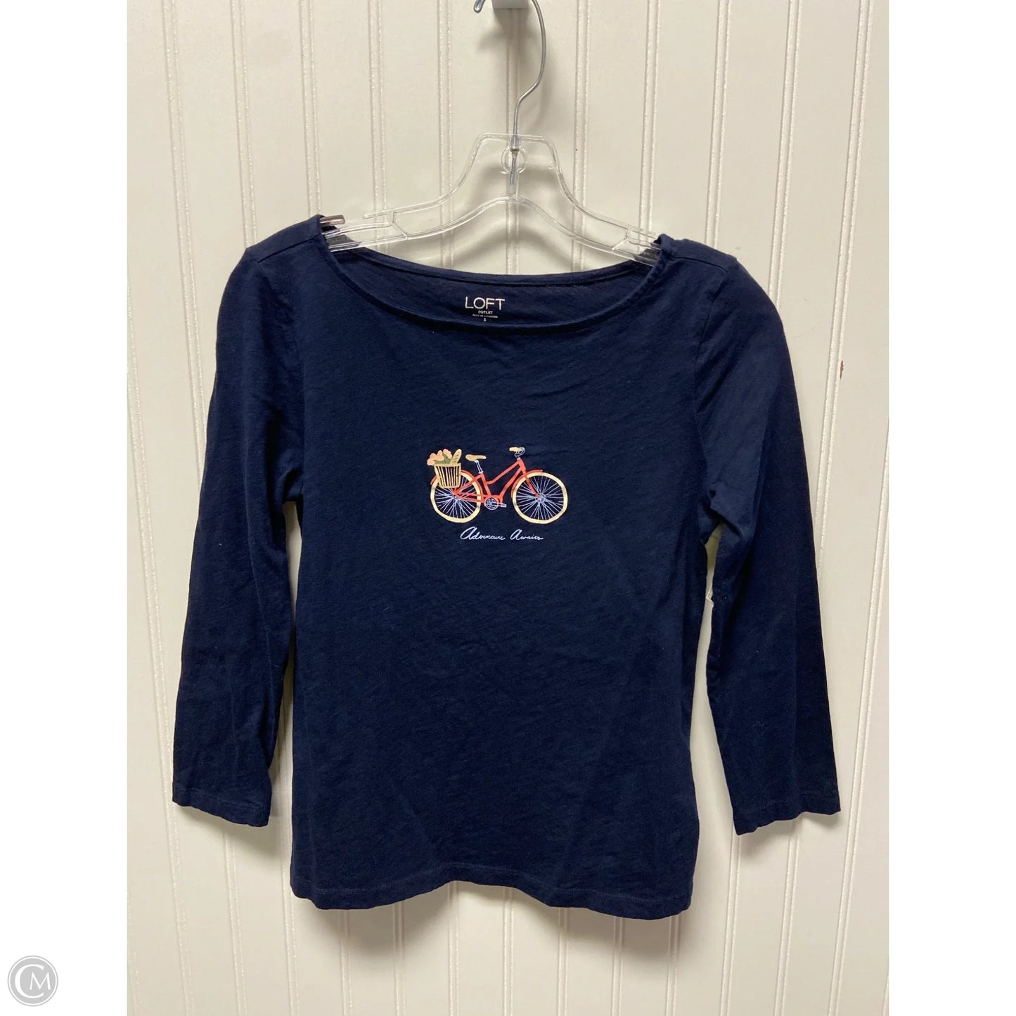 Top Long Sleeve By Loft In Navy, Size: S