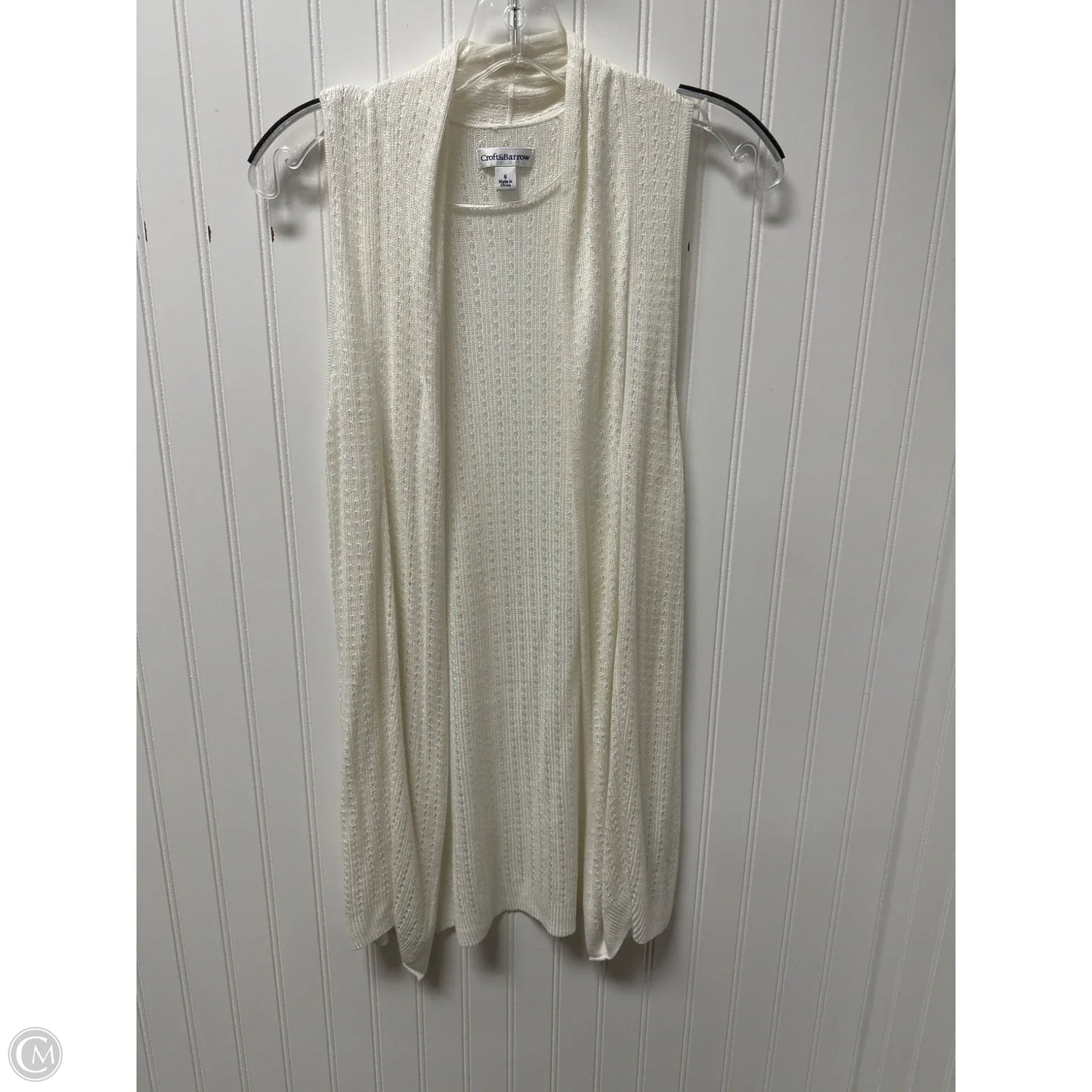 Cardigan By Croft And Barrow In Ivory, Size: S