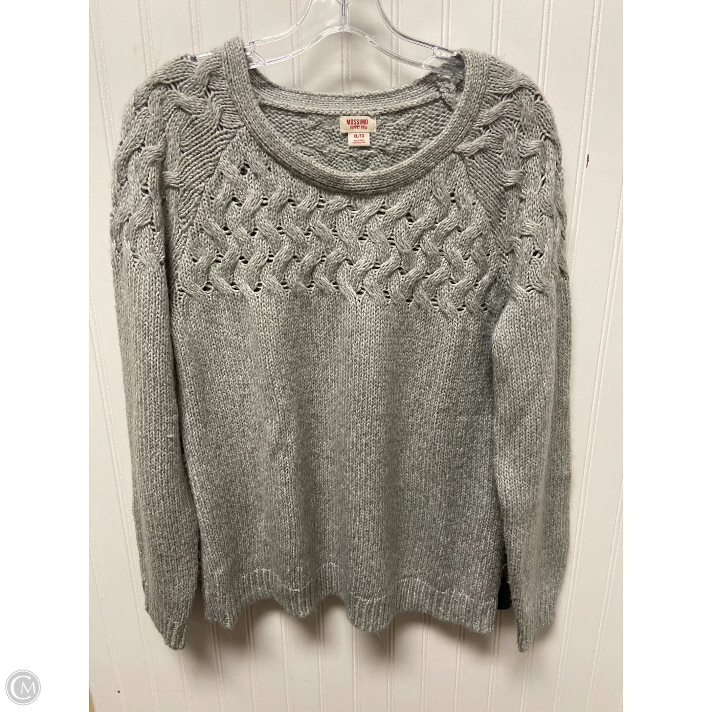Sweater By Mossimo In Grey, Size: Xl