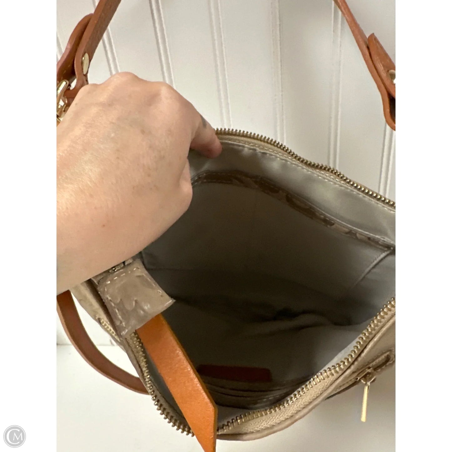Crossbody Leather By Valentina, Size: Medium