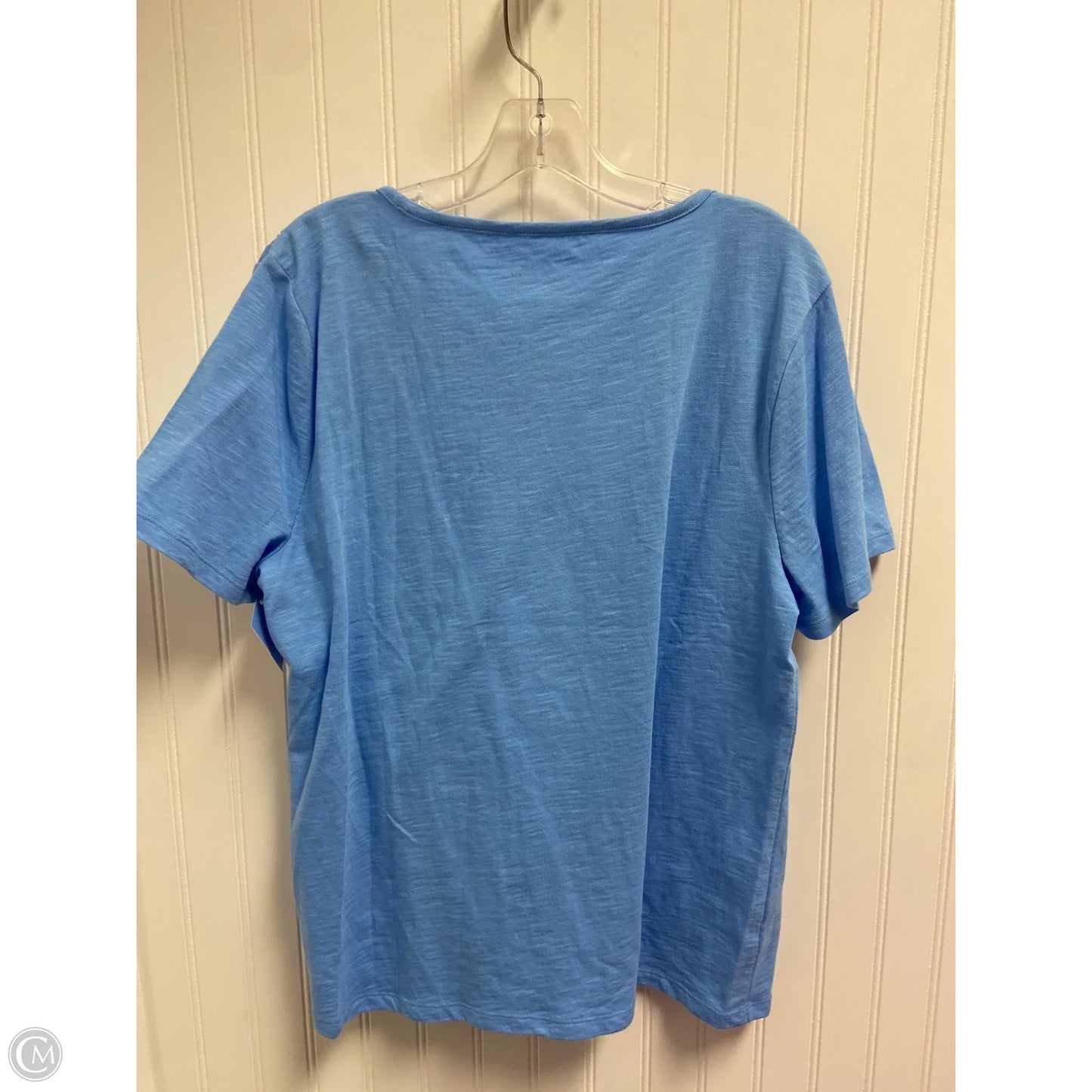 Top Short Sleeve By Talbots In Blue, Size: Xlp