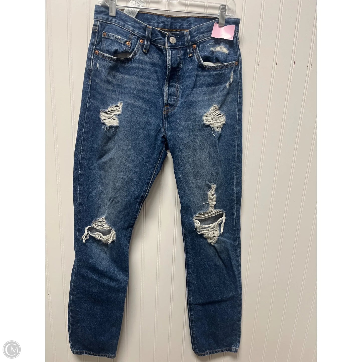 Jeans Straight By Levis In Blue Denim, Size: 6