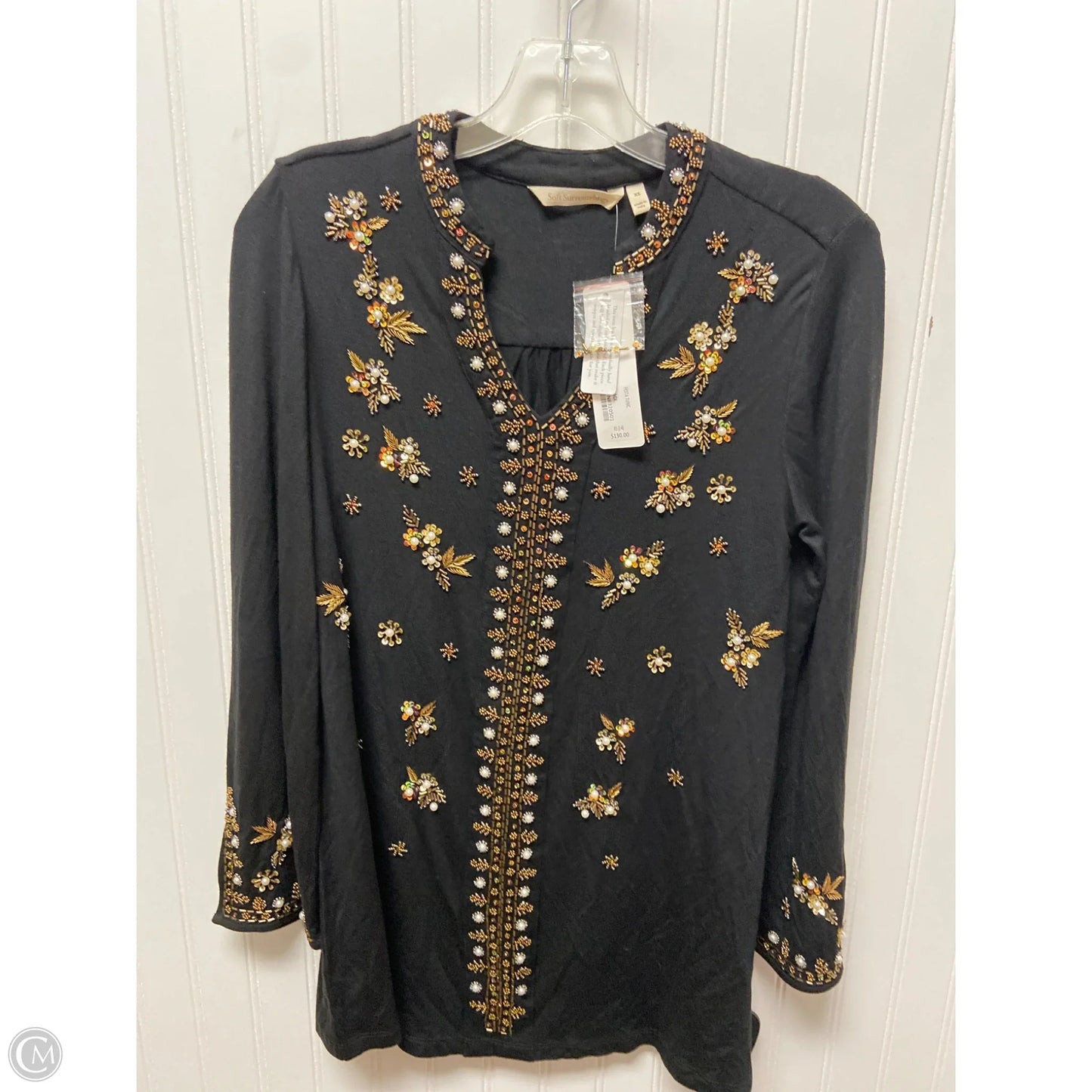 Top Long Sleeve By Soft Surroundings In Black, Size: Xs