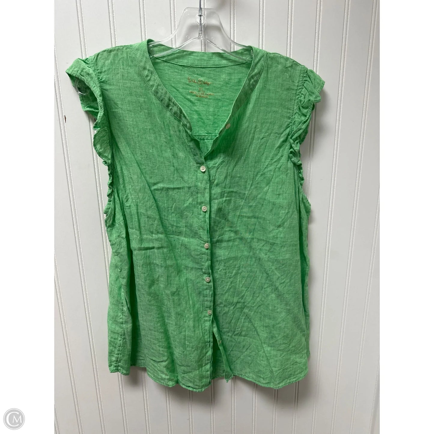 Top Sleeveless Designer By Lilly Pulitzer In Green, Size: Xl