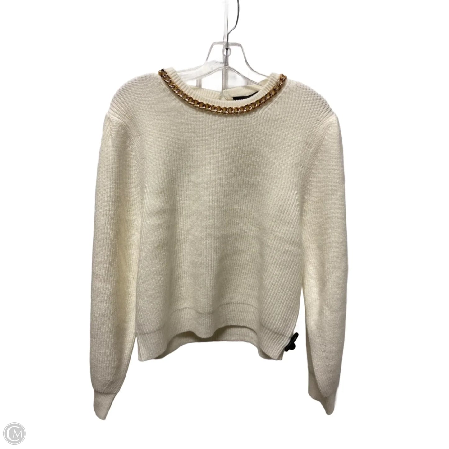 Sweater By Ann Taylor In Cream, Size: L