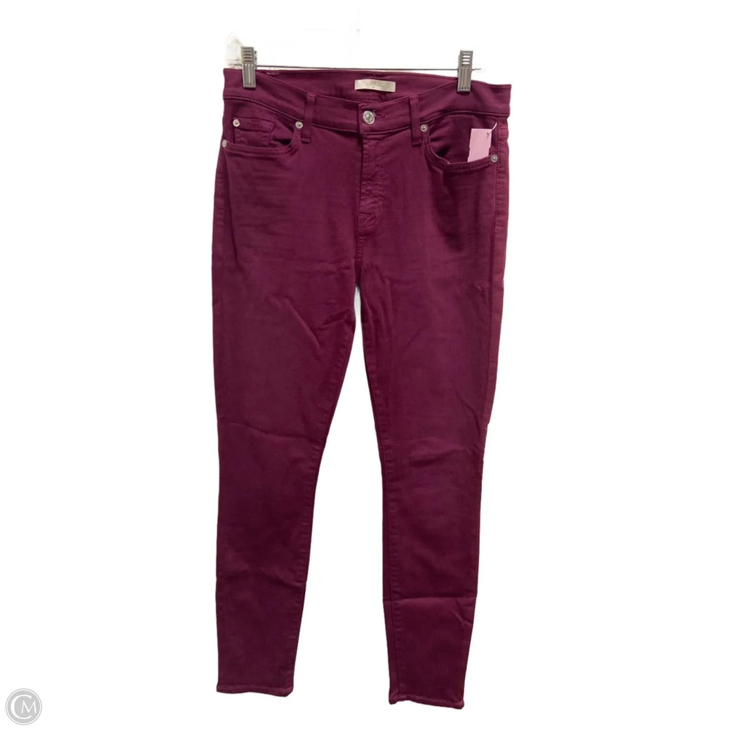 Jeans Skinny By 7 For All Mankind In Purple, Size: 10