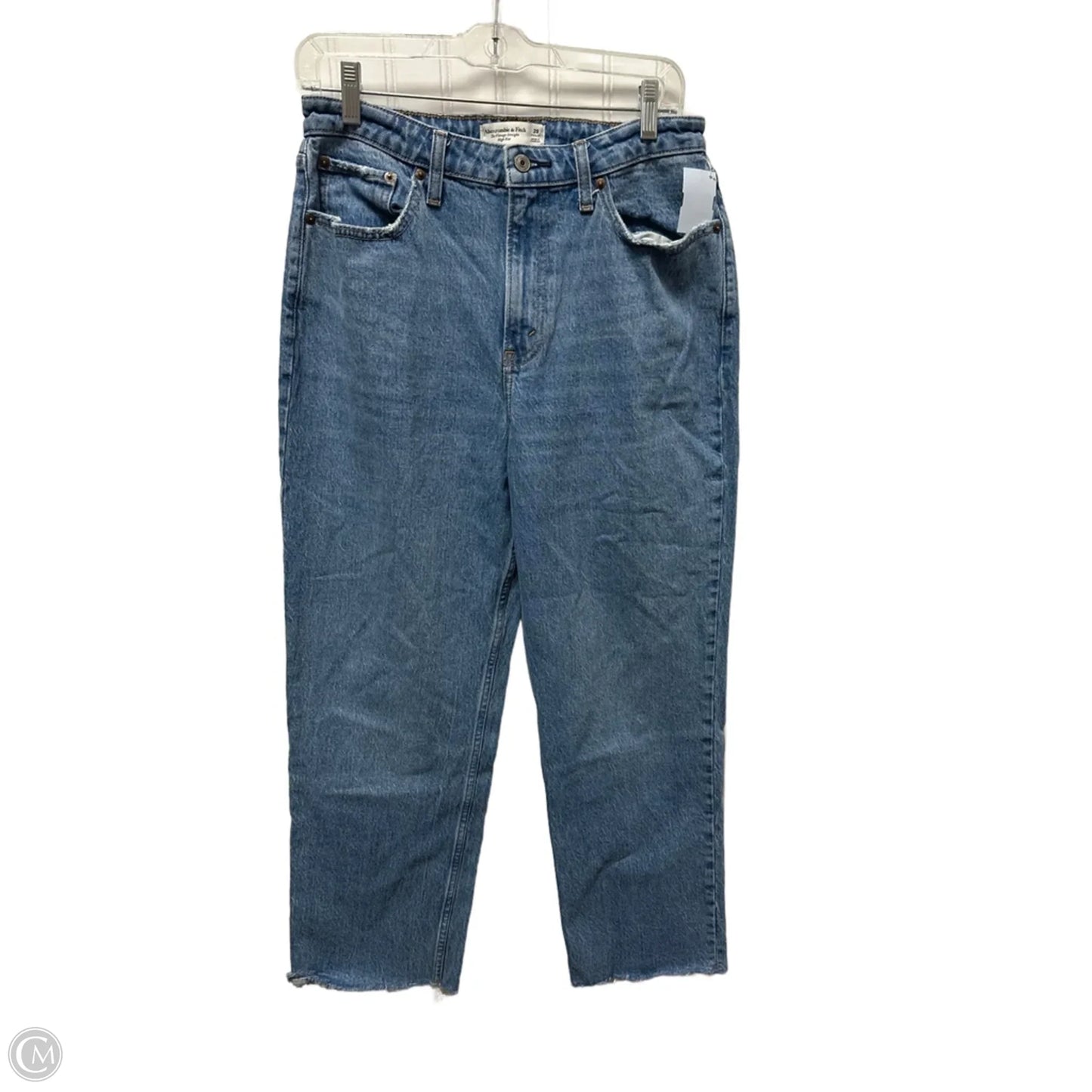 Jeans Straight By Abercrombie And Fitch In Blue Denim, Size: 8