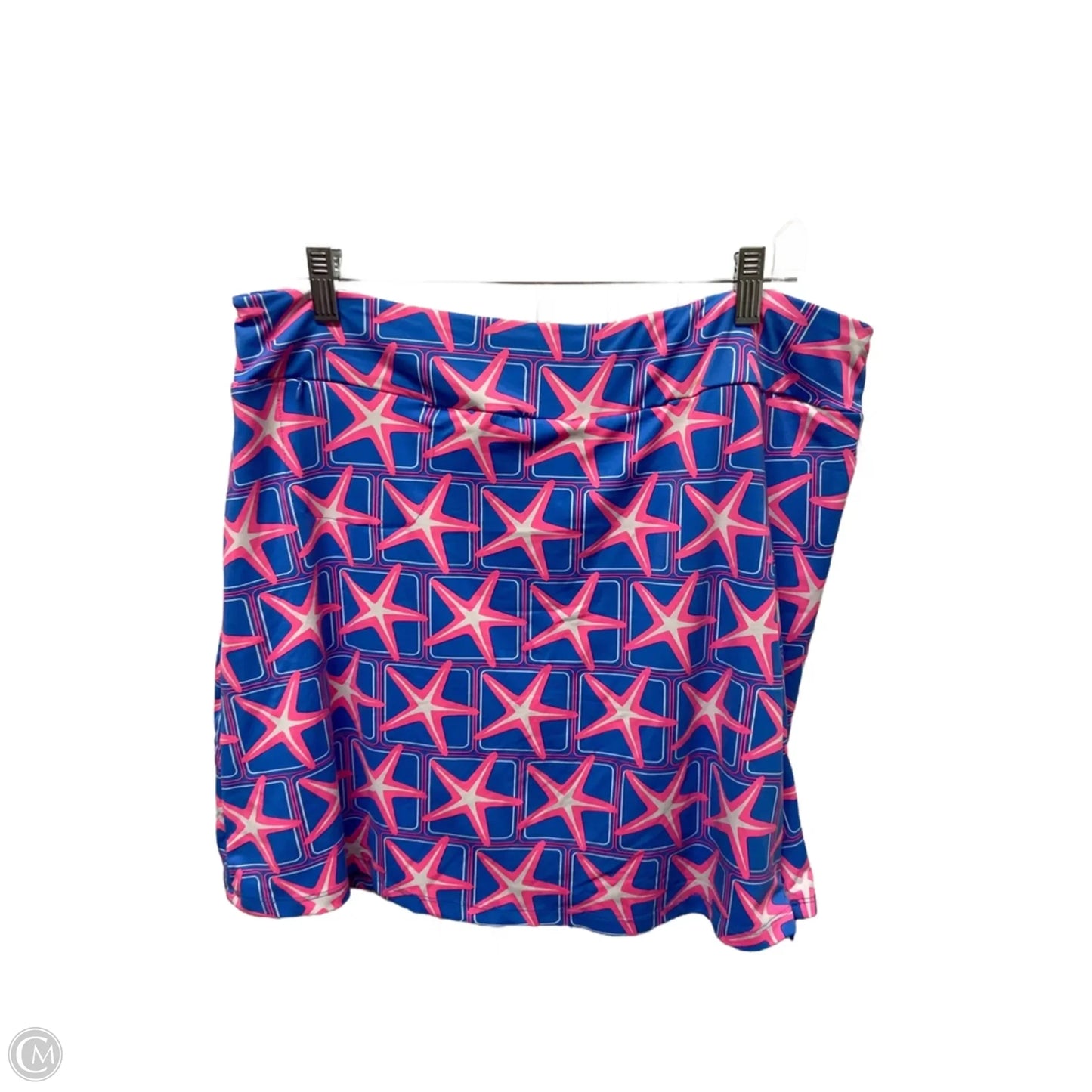Athletic Skort By Lulu B In Blue & Pink, Size: Xl