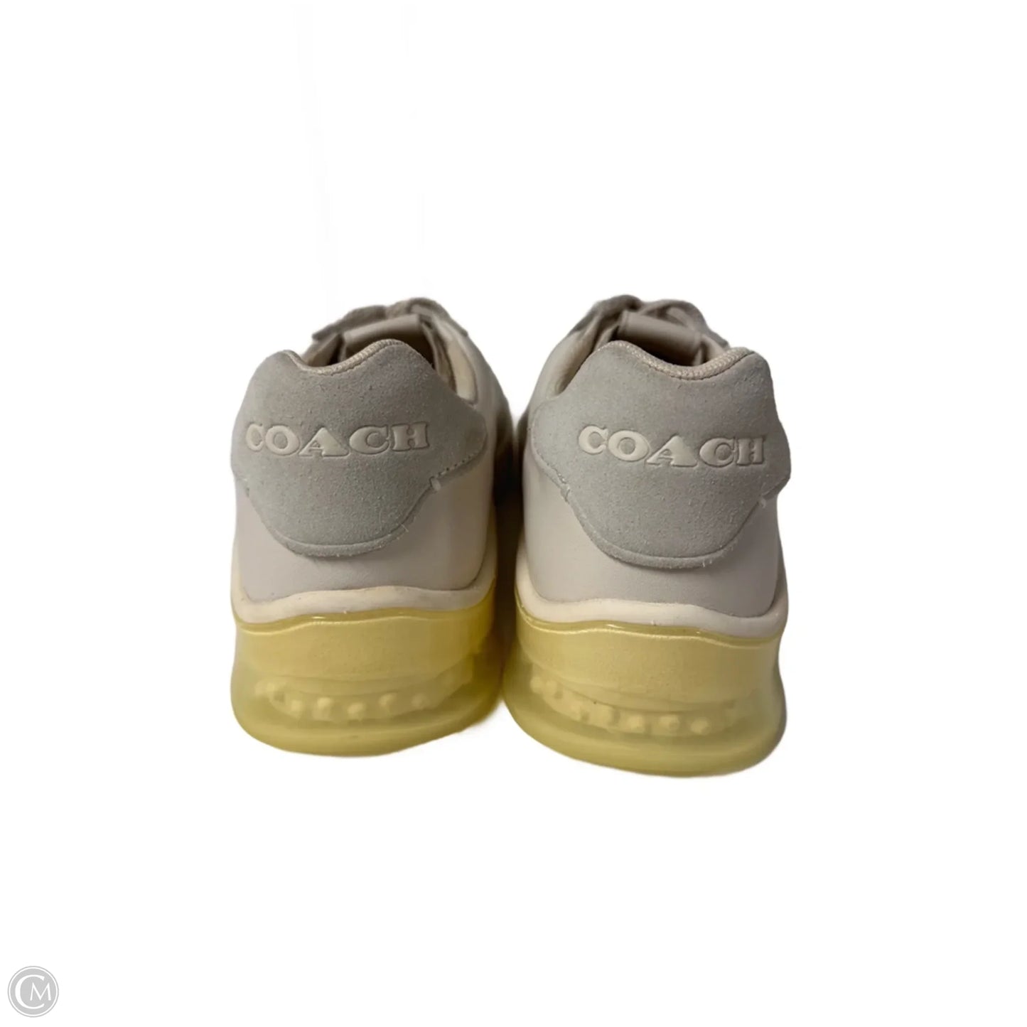 Shoes Designer By Coach In Grey & Pink, Size: 8