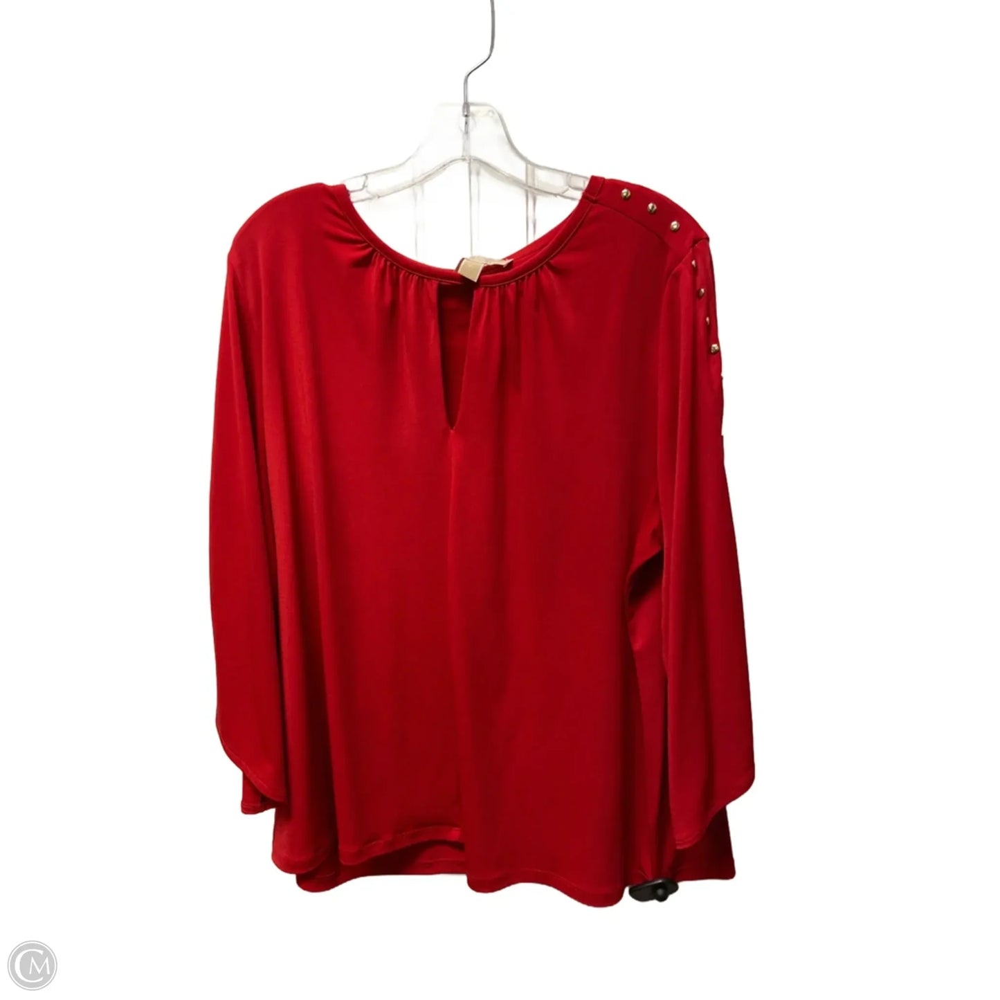 Top 3/4 Sleeve By Michael By Michael Kors In Red, Size: Xl