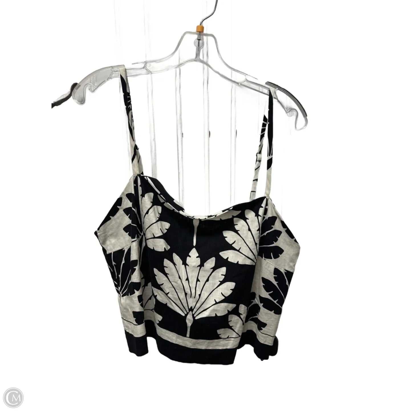 Top Sleeveless By Loft In Black & Cream, Size: L