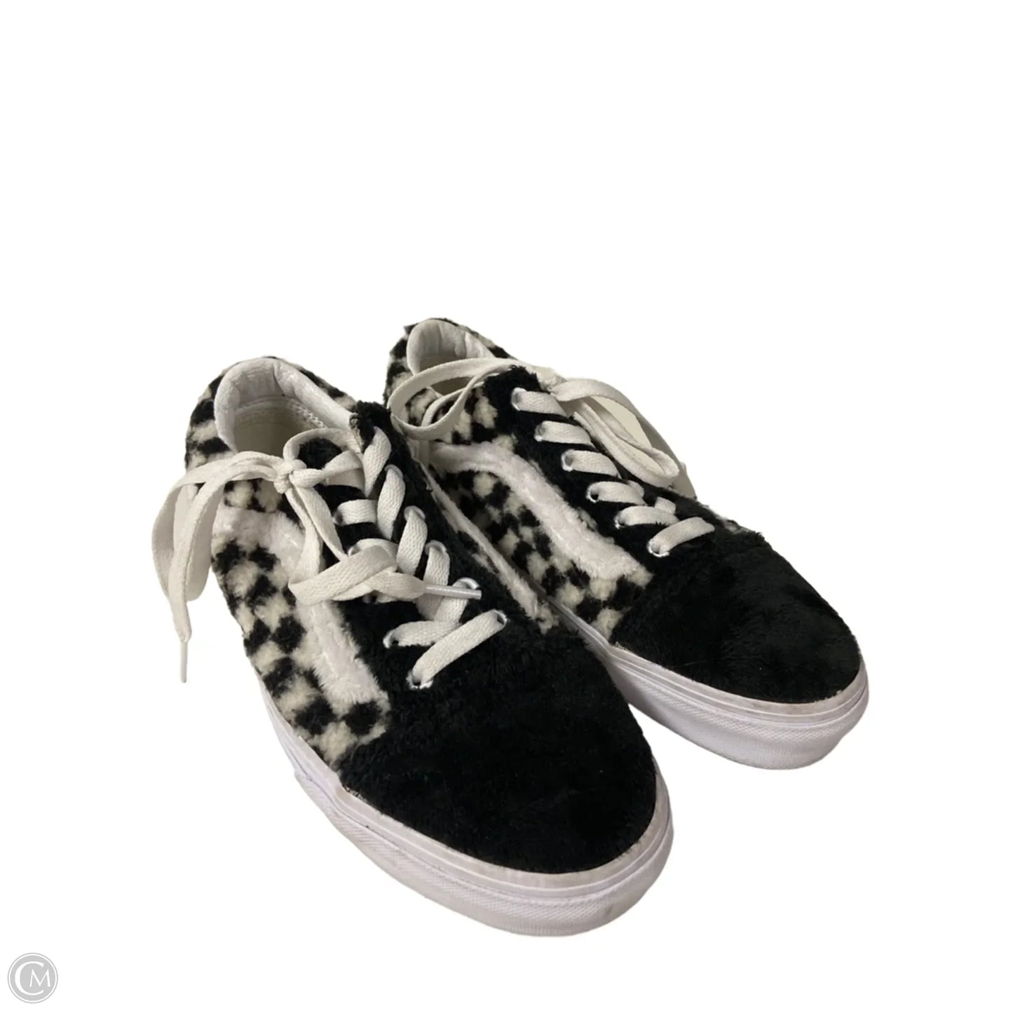 Shoes Sneakers By Vans In Black & White, Size: 7.5