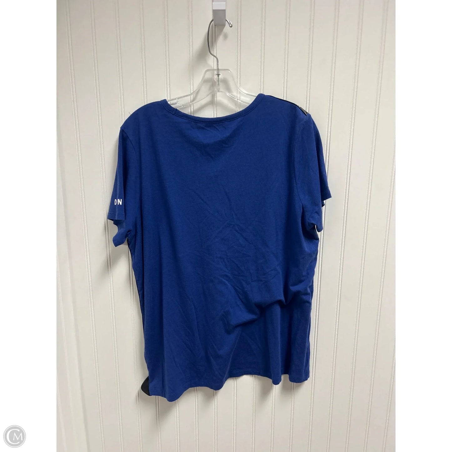 Athletic Top Short Sleeve By Dkny In Blue, Size: 1x