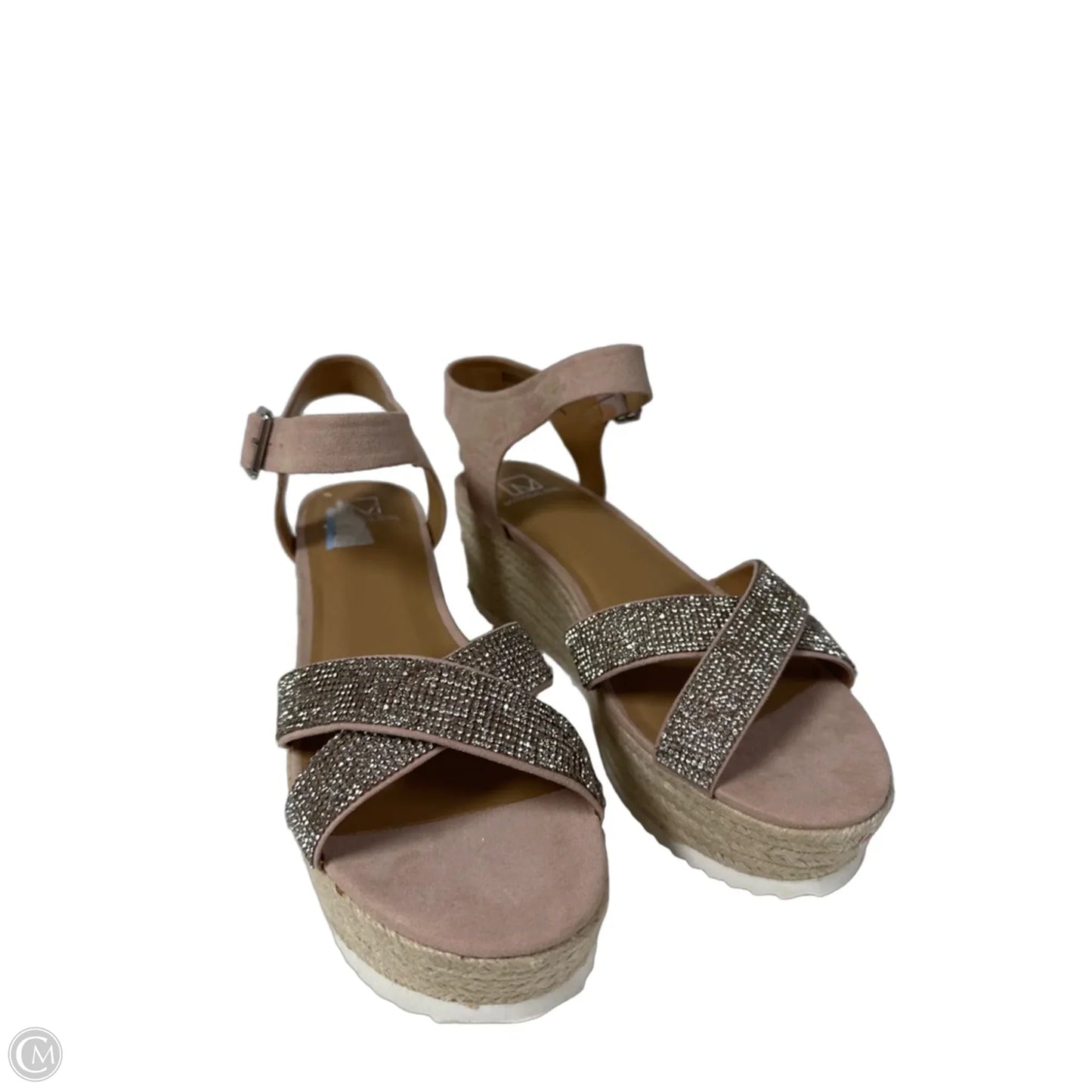 Shoes Heels Wedge By Material Girl In Beige, Size: 9.5