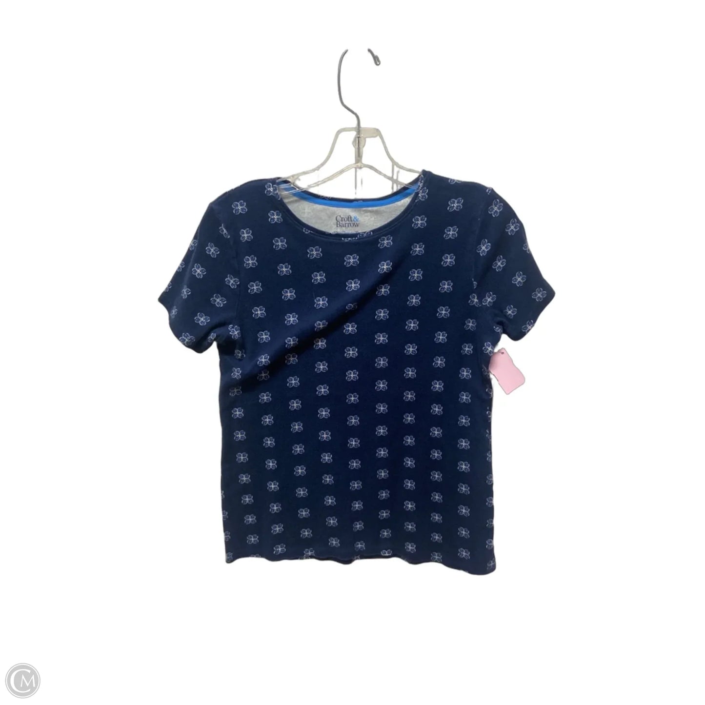 Top Short Sleeve By Croft And Barrow In Blue, Size: S