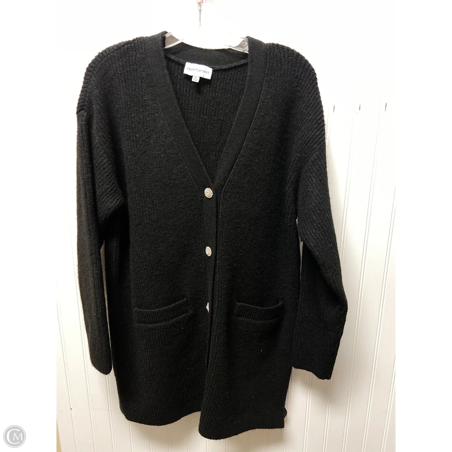 Sweater Cardigan By Gibson And Latimer In Black, Size: M