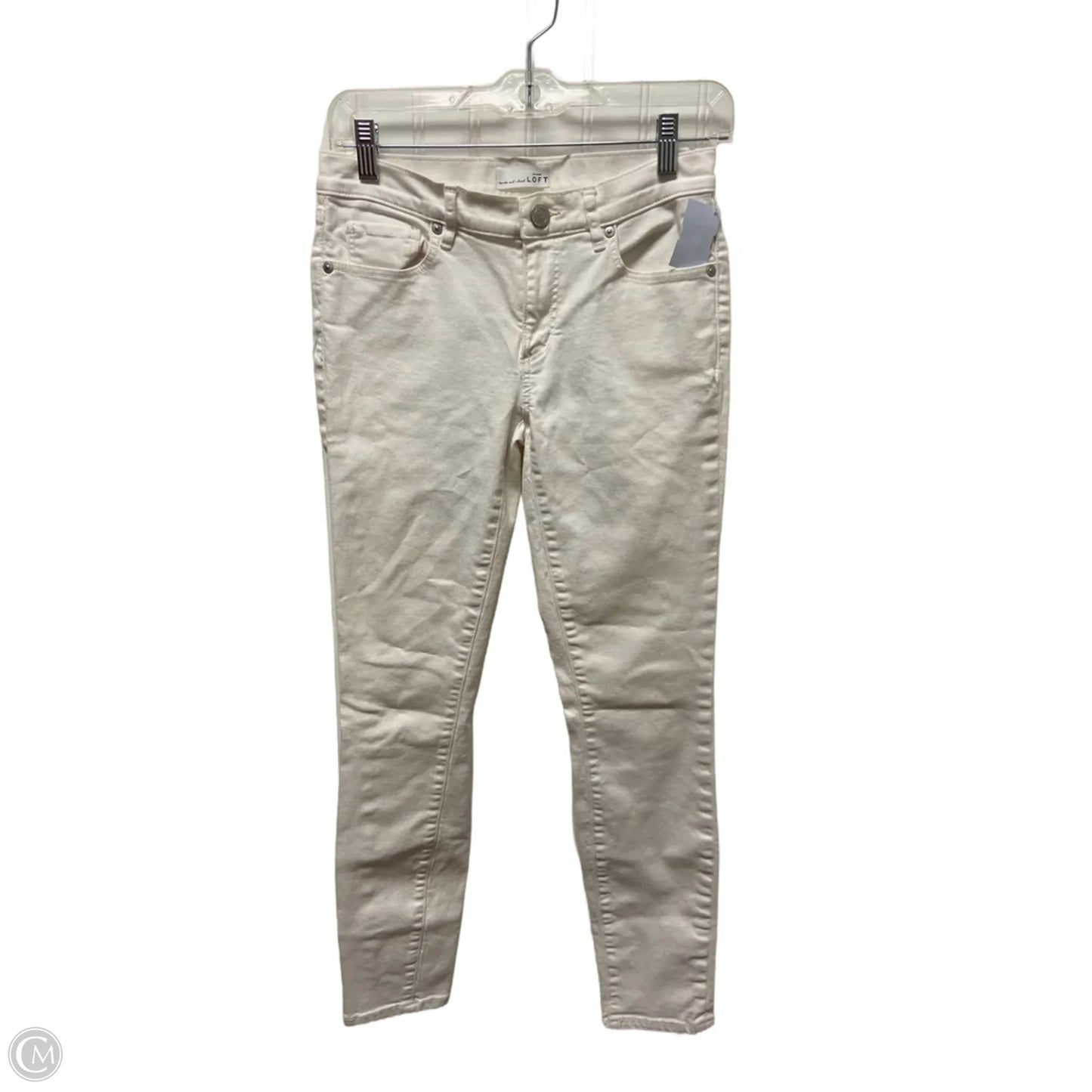 Jeans Skinny By Loft In White, Size: 2