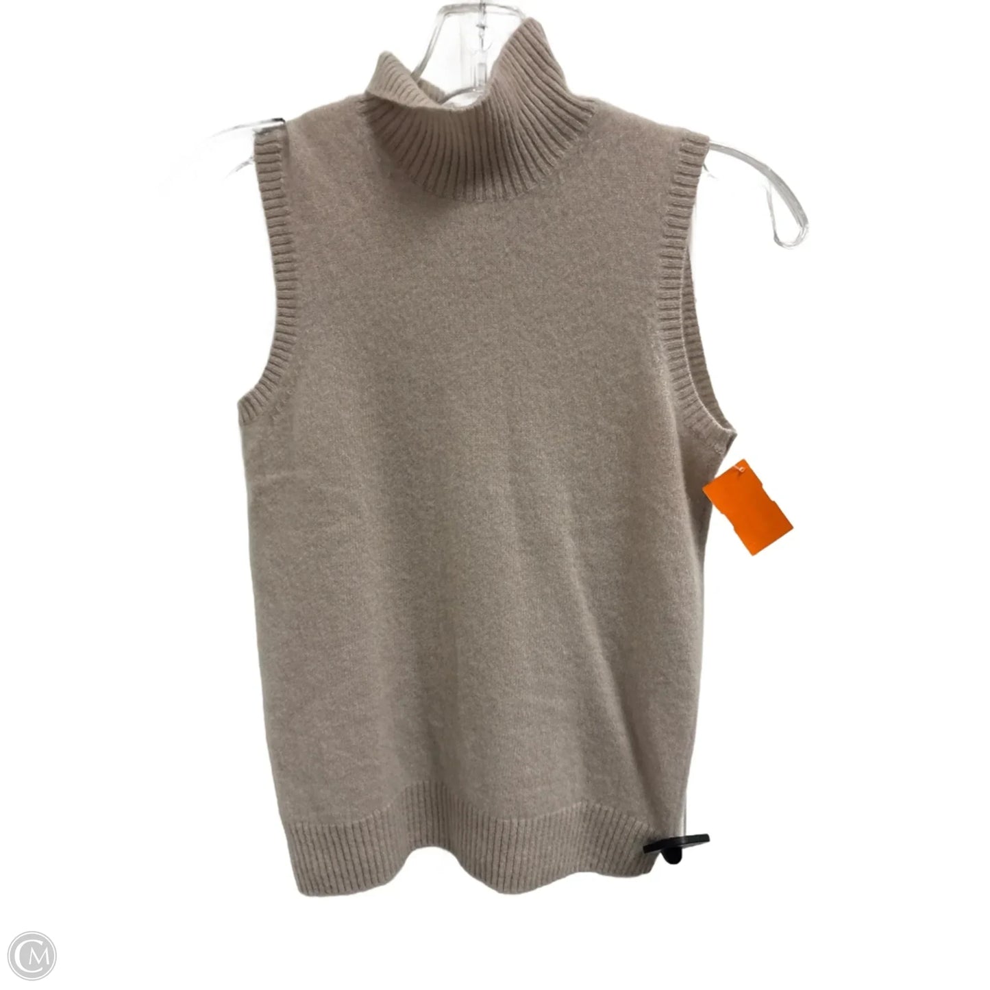 Vest Sweater By Saks Fifth Avenue In Cream, Size: Xs