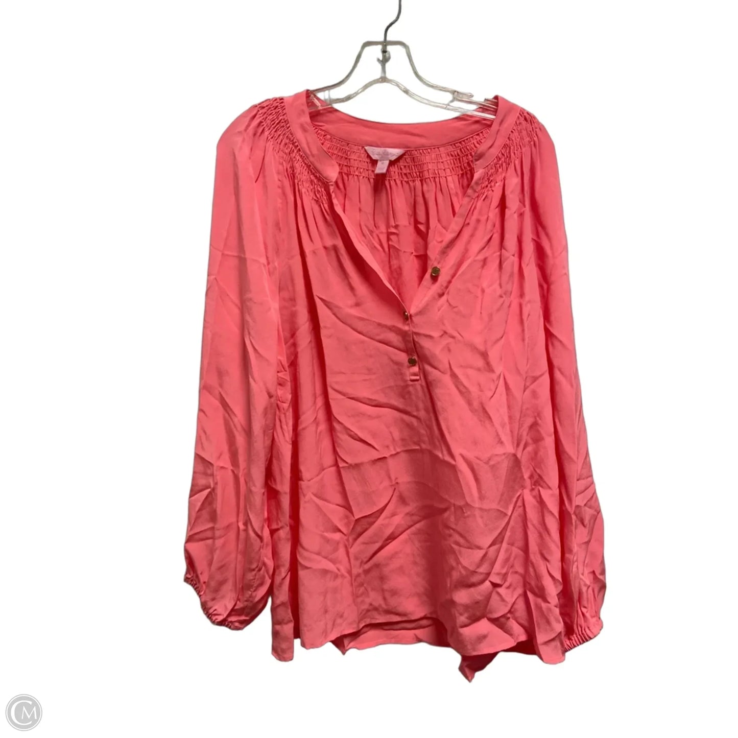 Top Long Sleeve Designer By Lilly Pulitzer In Orange, Size: Xl