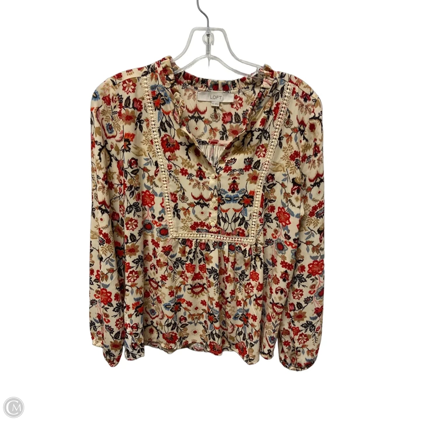 Top Long Sleeve By Loft In Brown, Size: Xs
