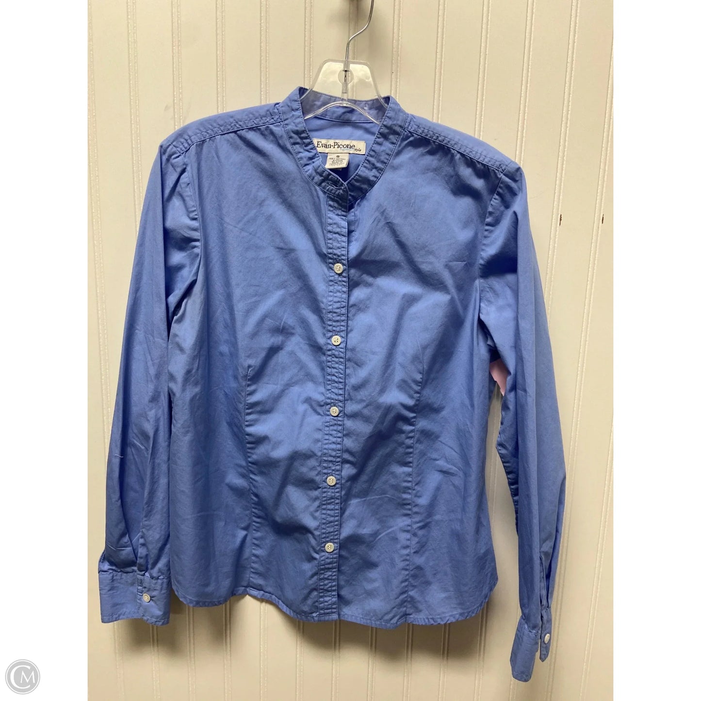 Top Long Sleeve By Evan-picone In Blue, Size: M