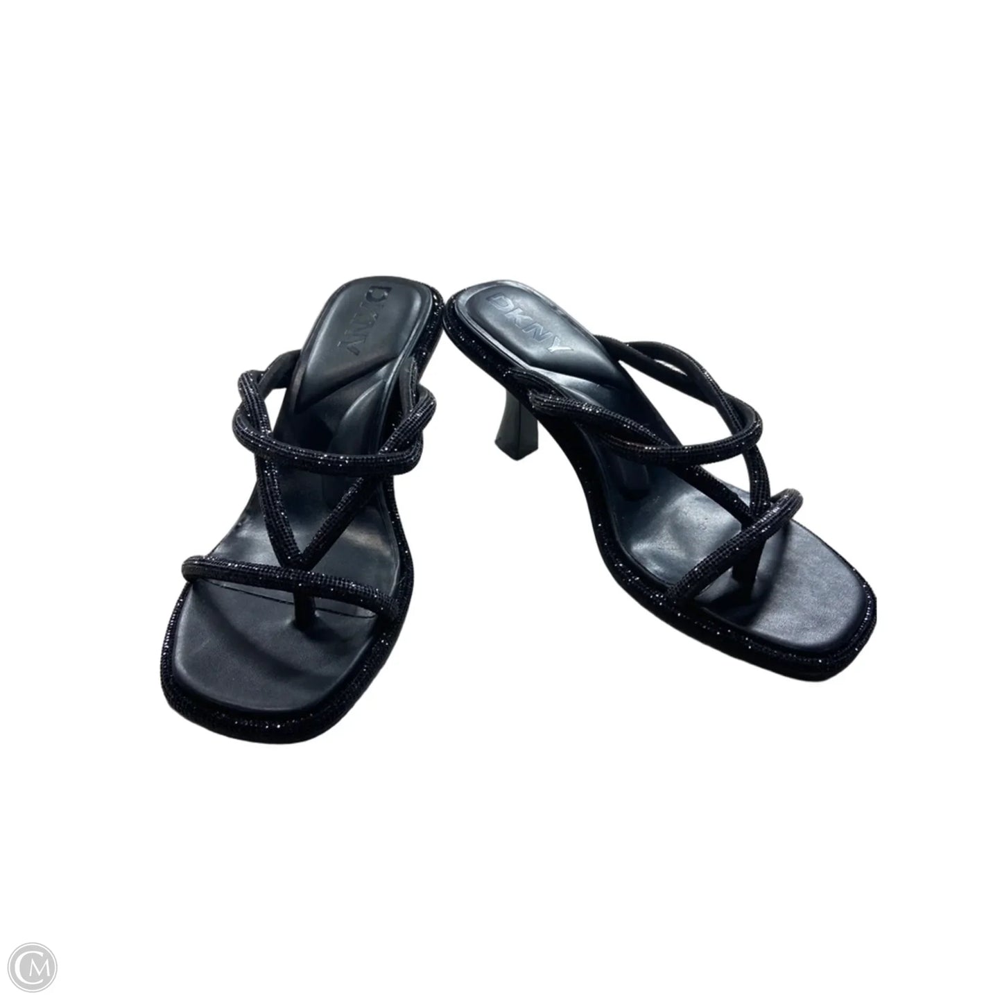 Sandals Heels Kitten By Dkny In Black, Size: 7
