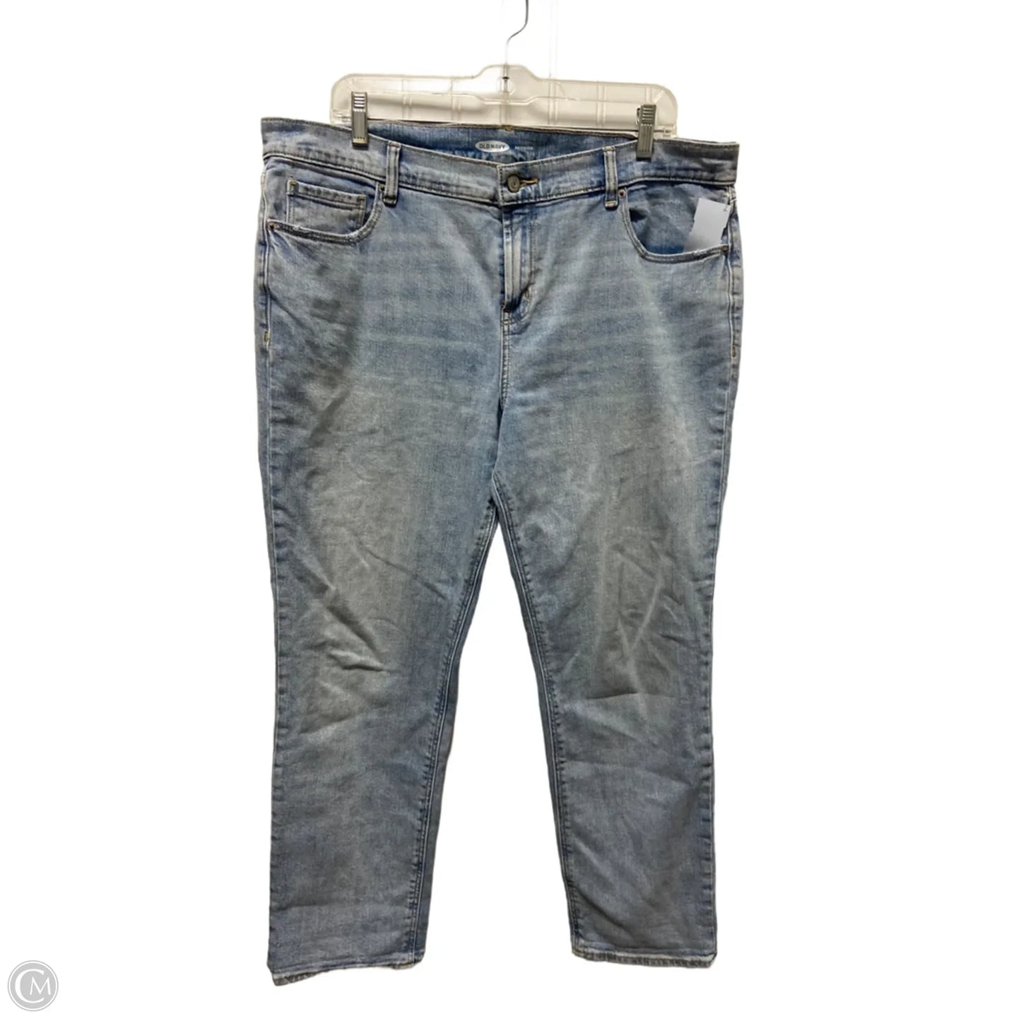 Jeans Boyfriend By Old Navy In Blue & Brown, Size: 14