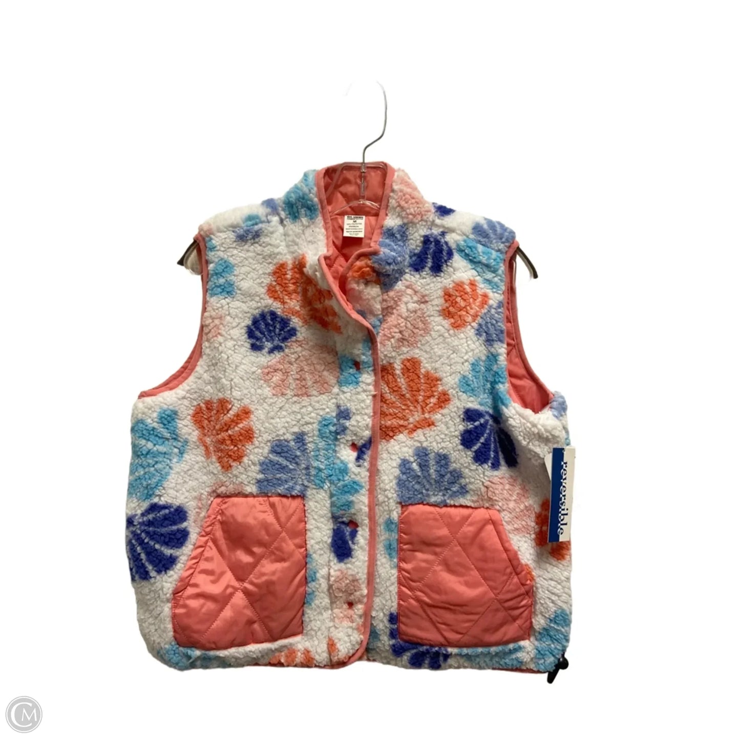 Vest Sweater By Reel Legends In Floral Print, Size: M