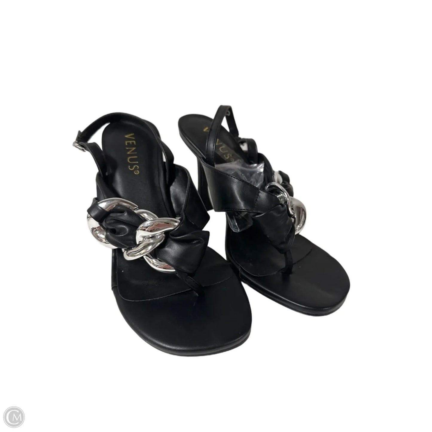 Sandals Heels Kitten By Venus In Black, Size: 8