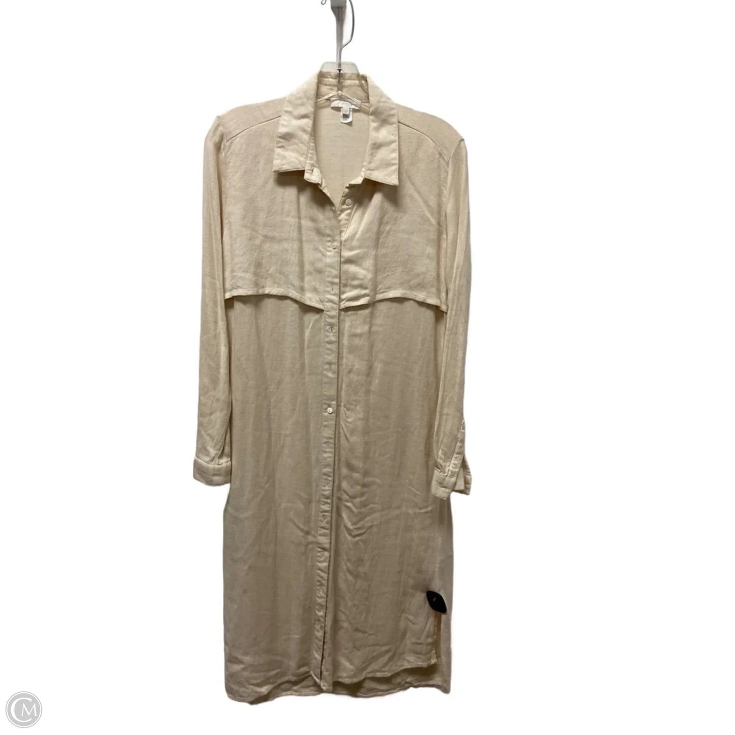 Dress Casual Maxi By Intempo In Cream, Size: L