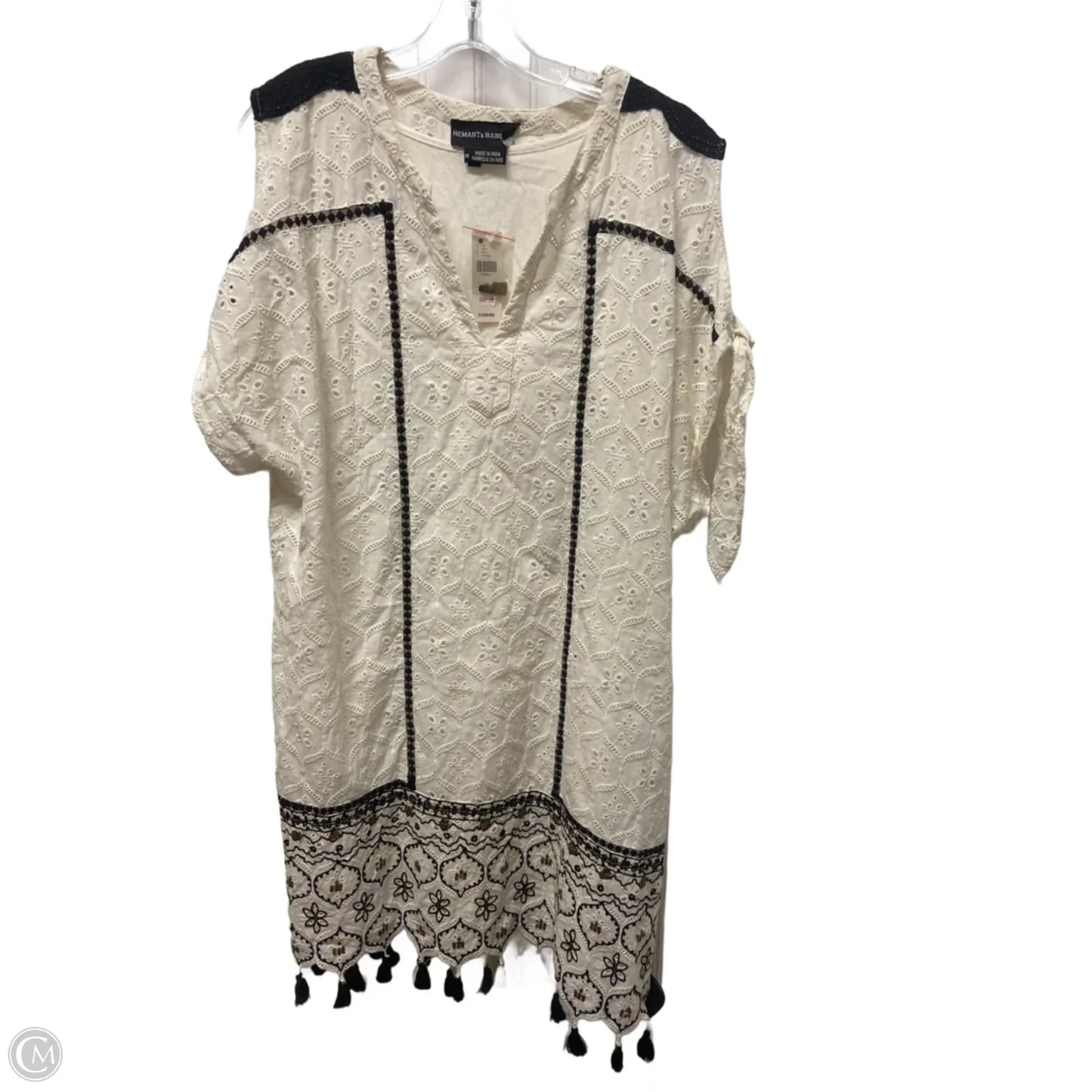 Dress Casual Midi By Anthropologie In Cream, Size: M