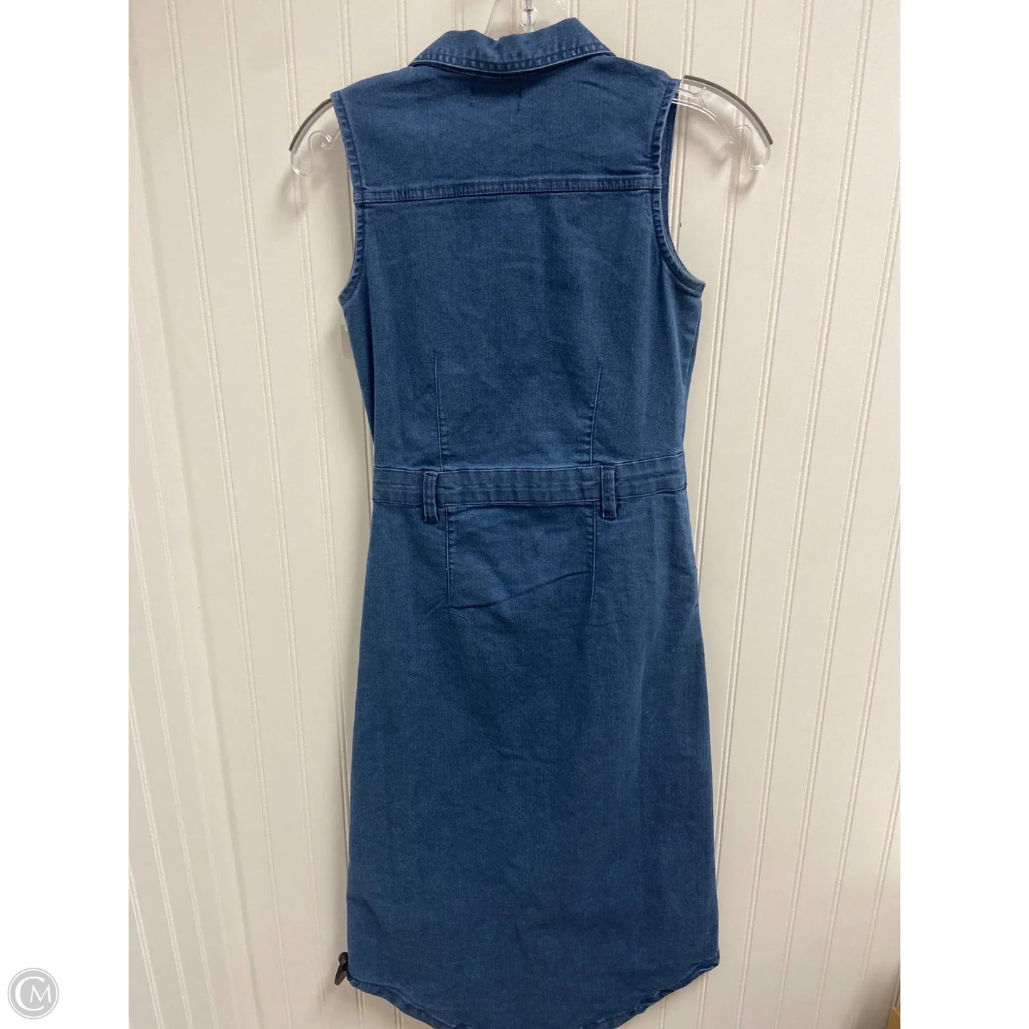 Dress Casual Midi By Bebe In Blue Denim, Size: S