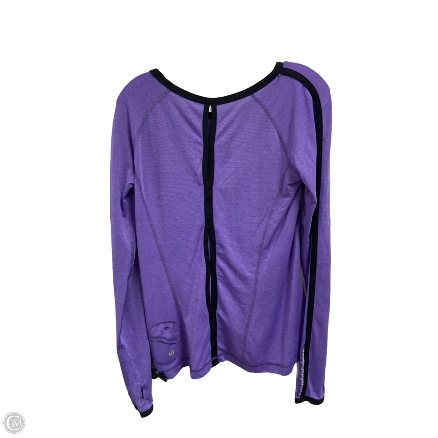 Athletic Top Long Sleeve Crewneck By Lululemon In Purple, Size: M