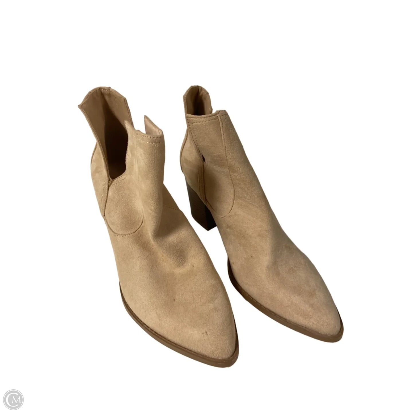 Boots Ankle Heels By Clothes Mentor In Brown, Size: 10