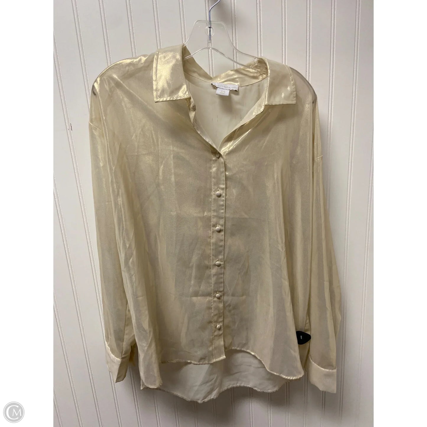 Top Long Sleeve By House Of Harlow In Cream, Size: M