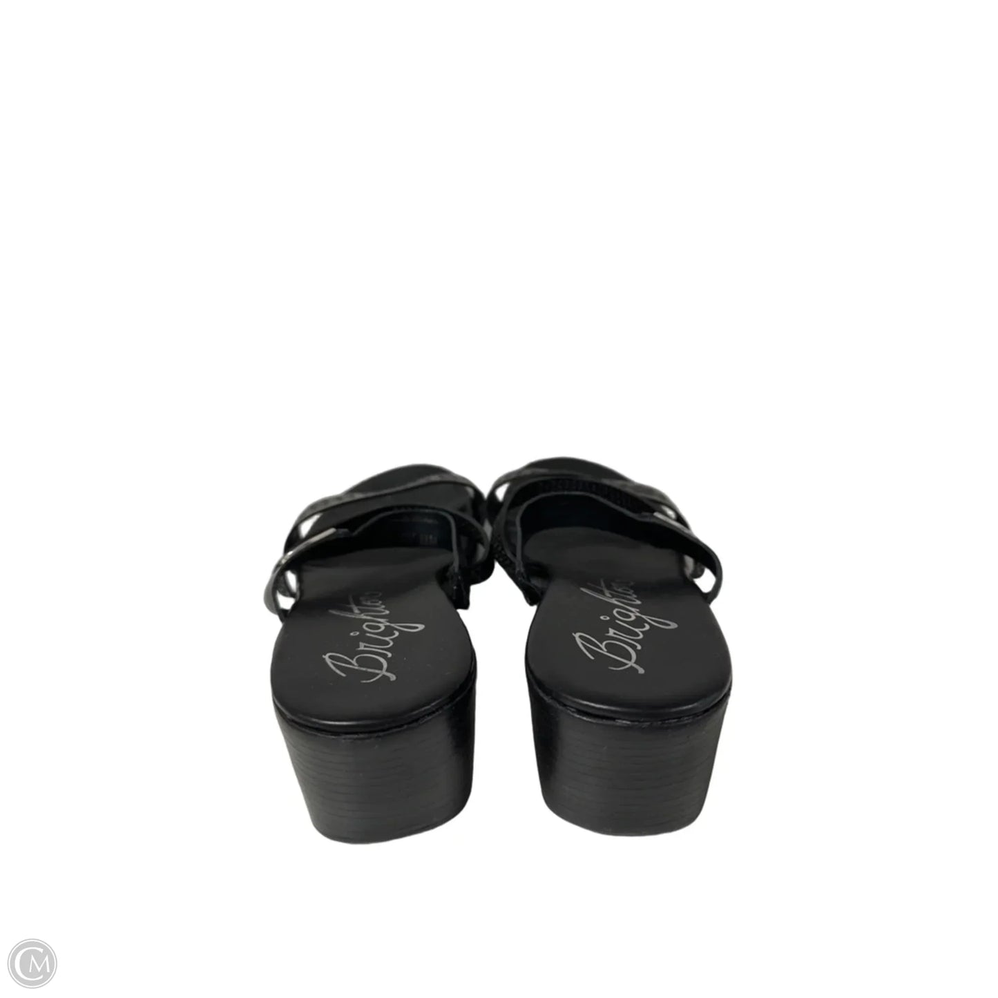 Sandals Heels Wedge By Brighton In Black, Size: 11