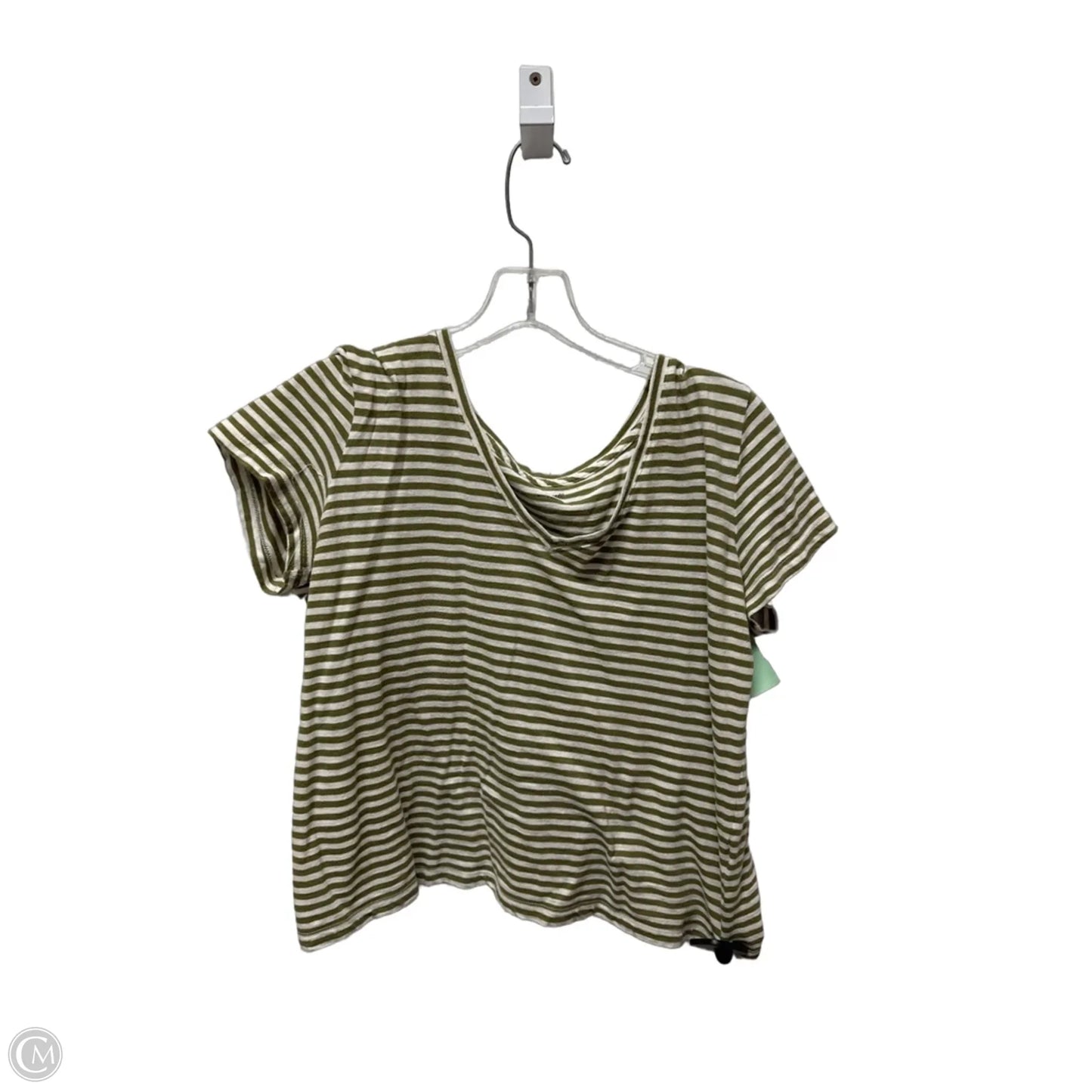 Top Short Sleeve By Madewell In Striped Pattern, Size: M